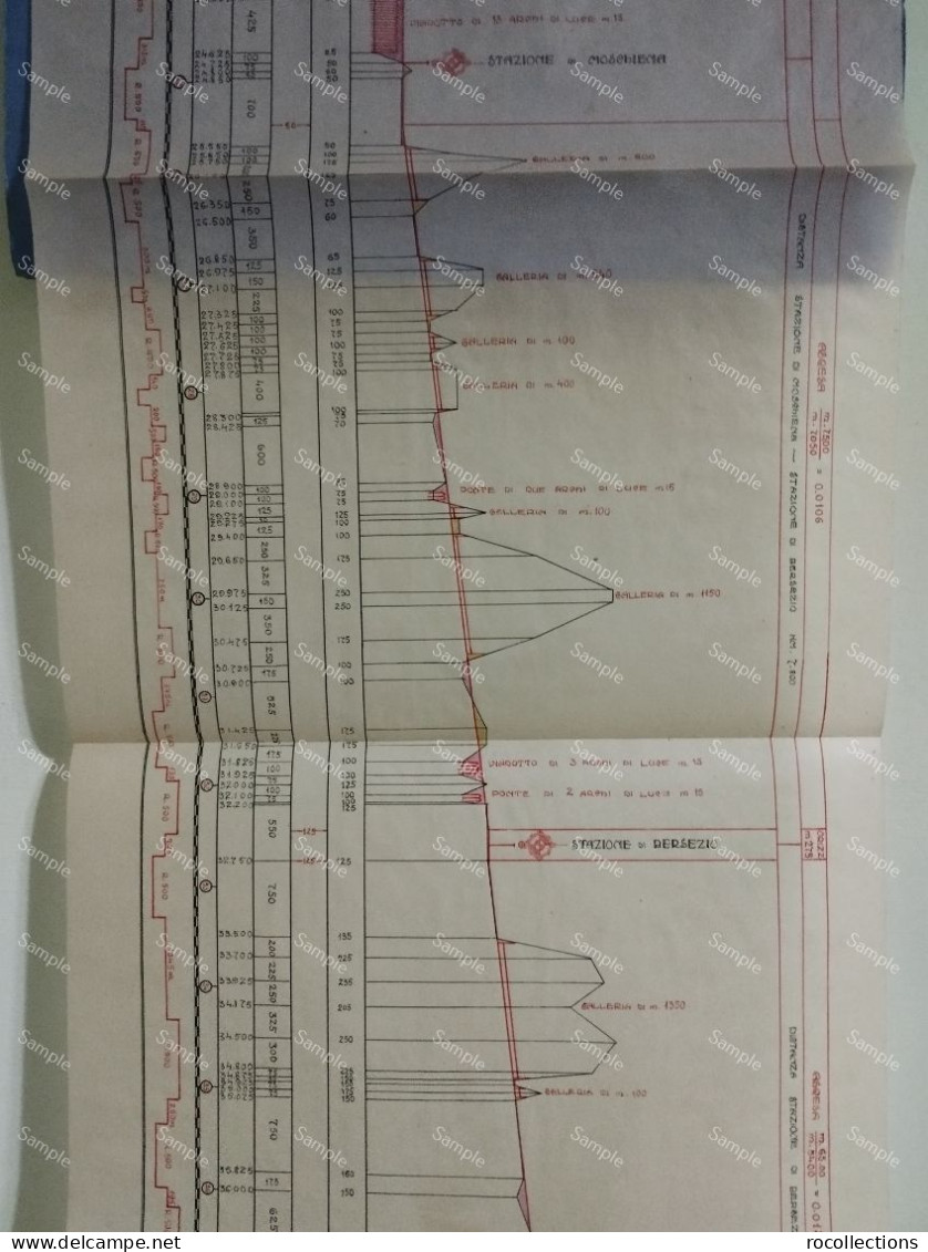 Croatia Railway Stations Line Rijeka-Pola. Profile Section LOVRAN Moscenicka Draga BRSEK  Plomin (Krsan). 1926 - Architectuur