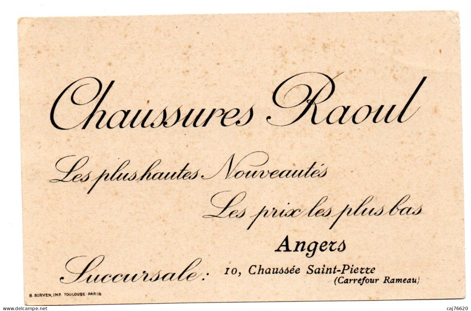 La Cuisine De L'avenir , Chimie , Chaussures Raoul , Angers - Visiting Cards