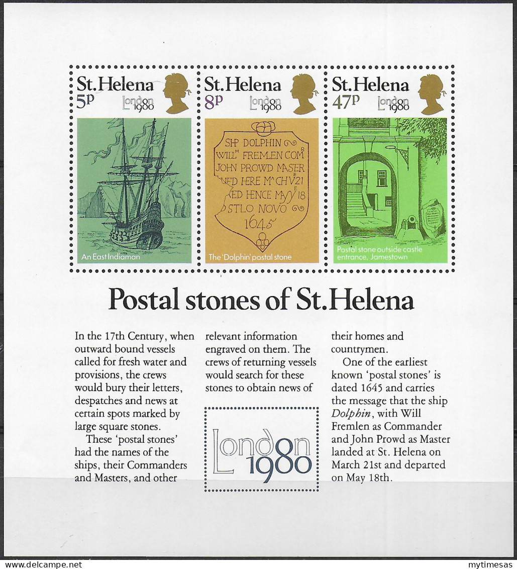 1980 St Helena London 1980 MNH SG N. MS 365 - Otros & Sin Clasificación