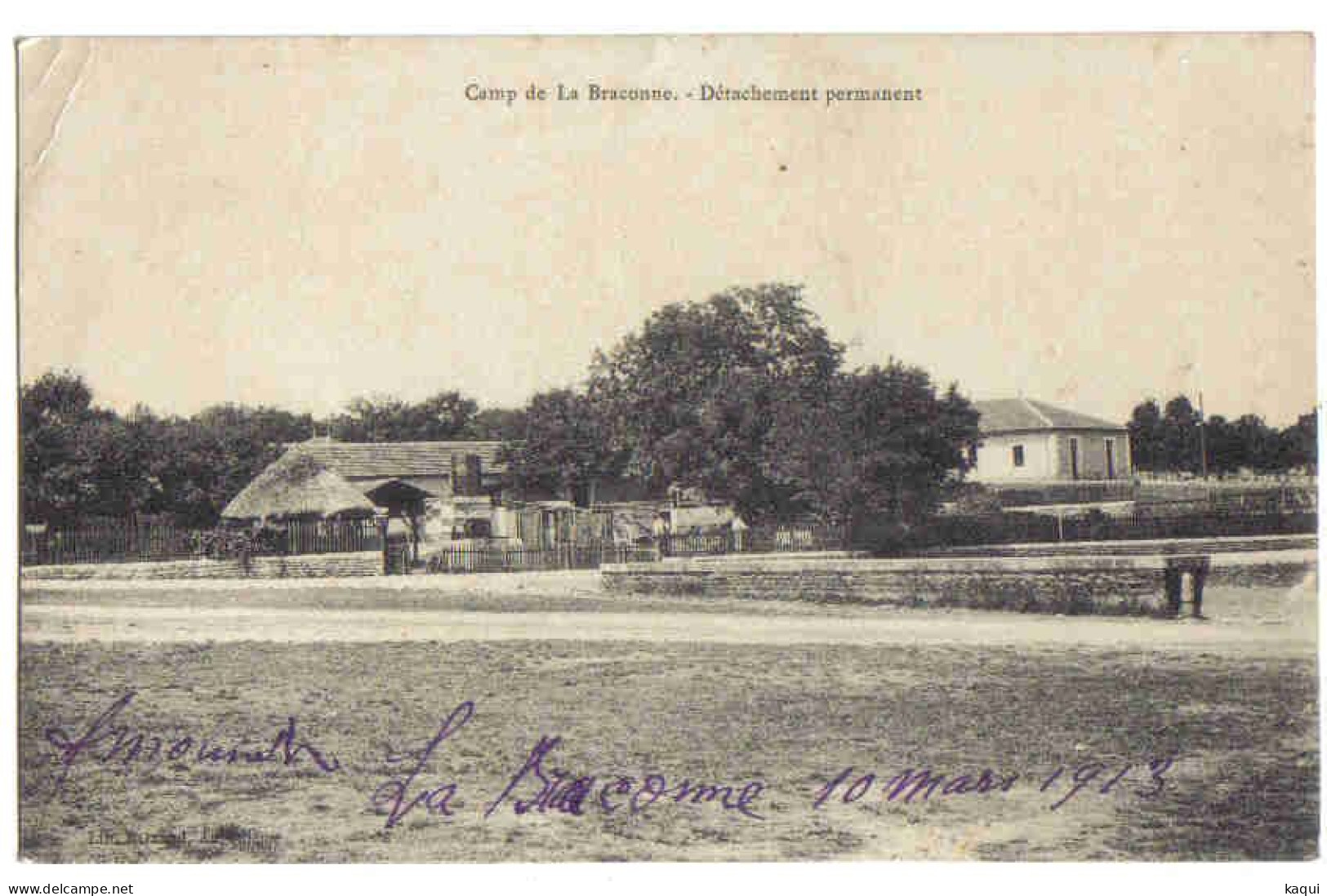 MILITARIA - CHARENTE - Camp De La Braconne - Détachement Permanent - Lib. Barraud - Caserme