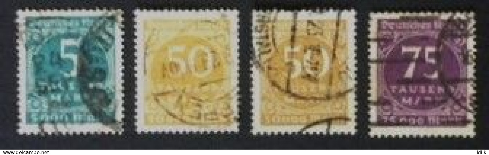 1923 Ziffern Im Kreis Satz Mit Farben  Satz Mi. 274, 275a, 275b, 276 - Used Stamps