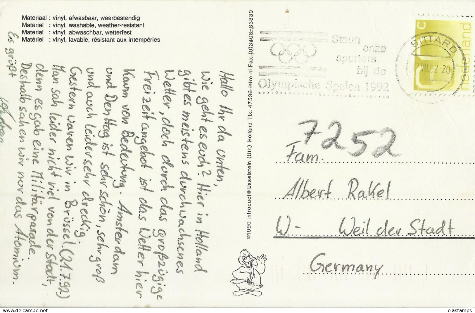 AK NL1992 - Lettres & Documents