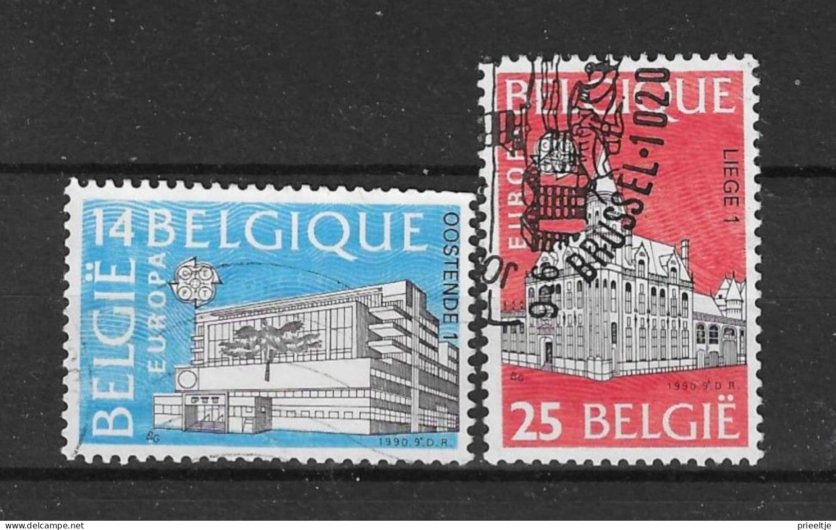Belgie 1990 Europa Postgebouwen OCB 2367/2368 (0) - Gebraucht