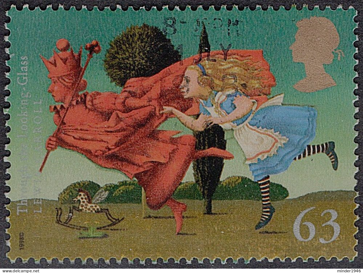 GREAT BRITAIN 1998 QEII 63p Multicoloured, Magical World, Famous Children's Fantasy Novels-Alice In Wonderland SG2054 FU - Usados