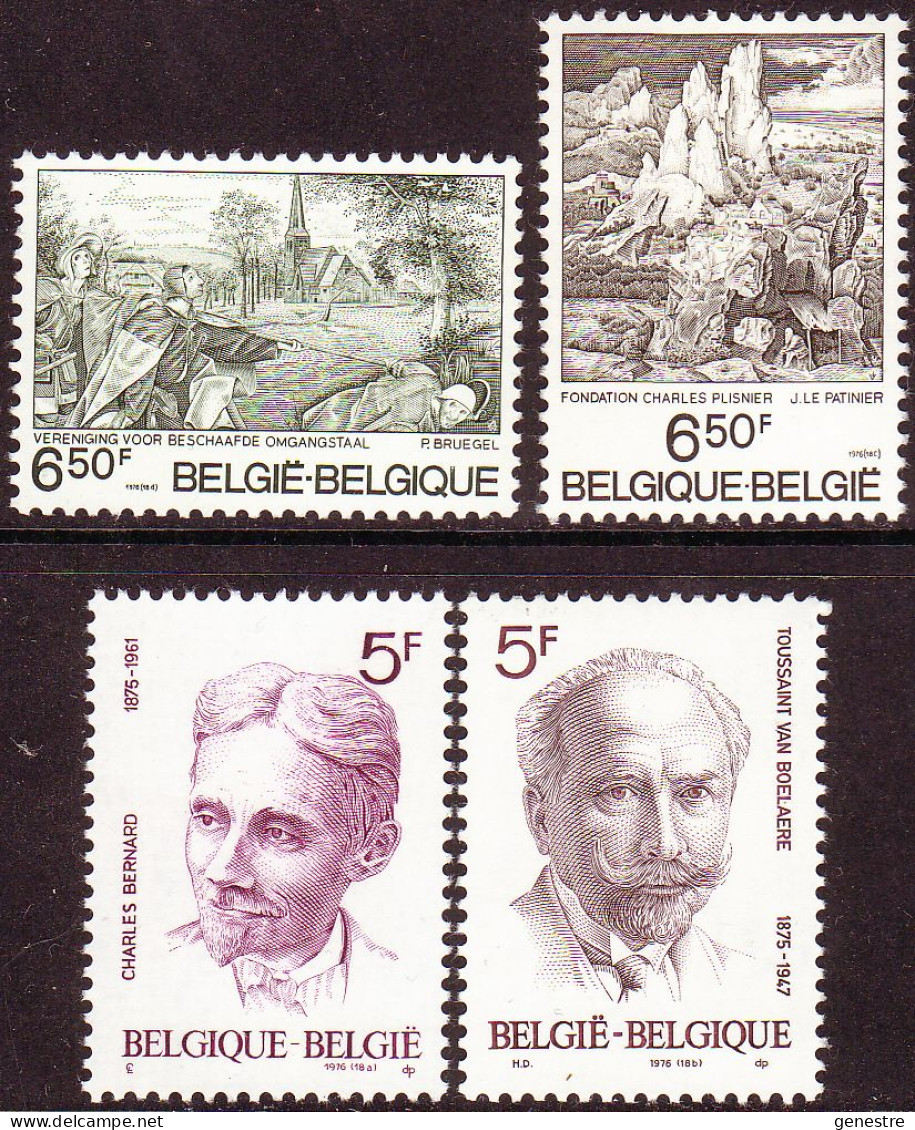 Belgique - 1976 - COB 1828 à 1831 ** (MNH) - Unused Stamps