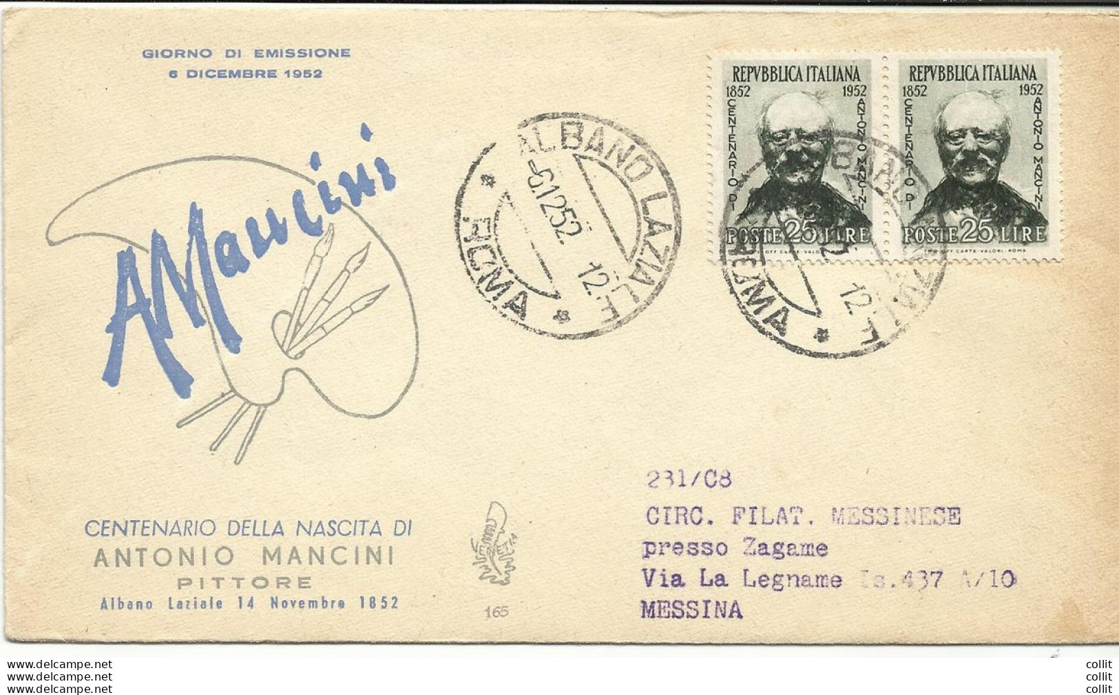 Mancini N. 703 Coppia Su Busta FDC Venetia Club Venezia - FDC