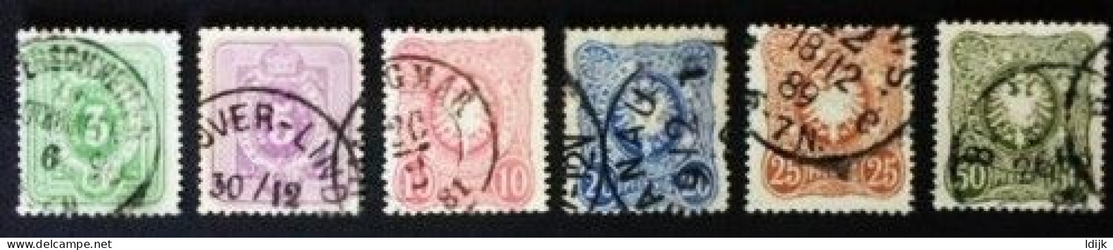 1880 Ziffern Bzw. Reichsadler Im Kreis Satz Mi. 39 - 44 - Usados