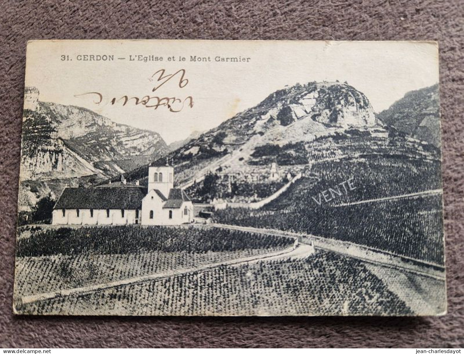 Carte Postale CERDON : Eglise Et Mont Carmier - Autres & Non Classés