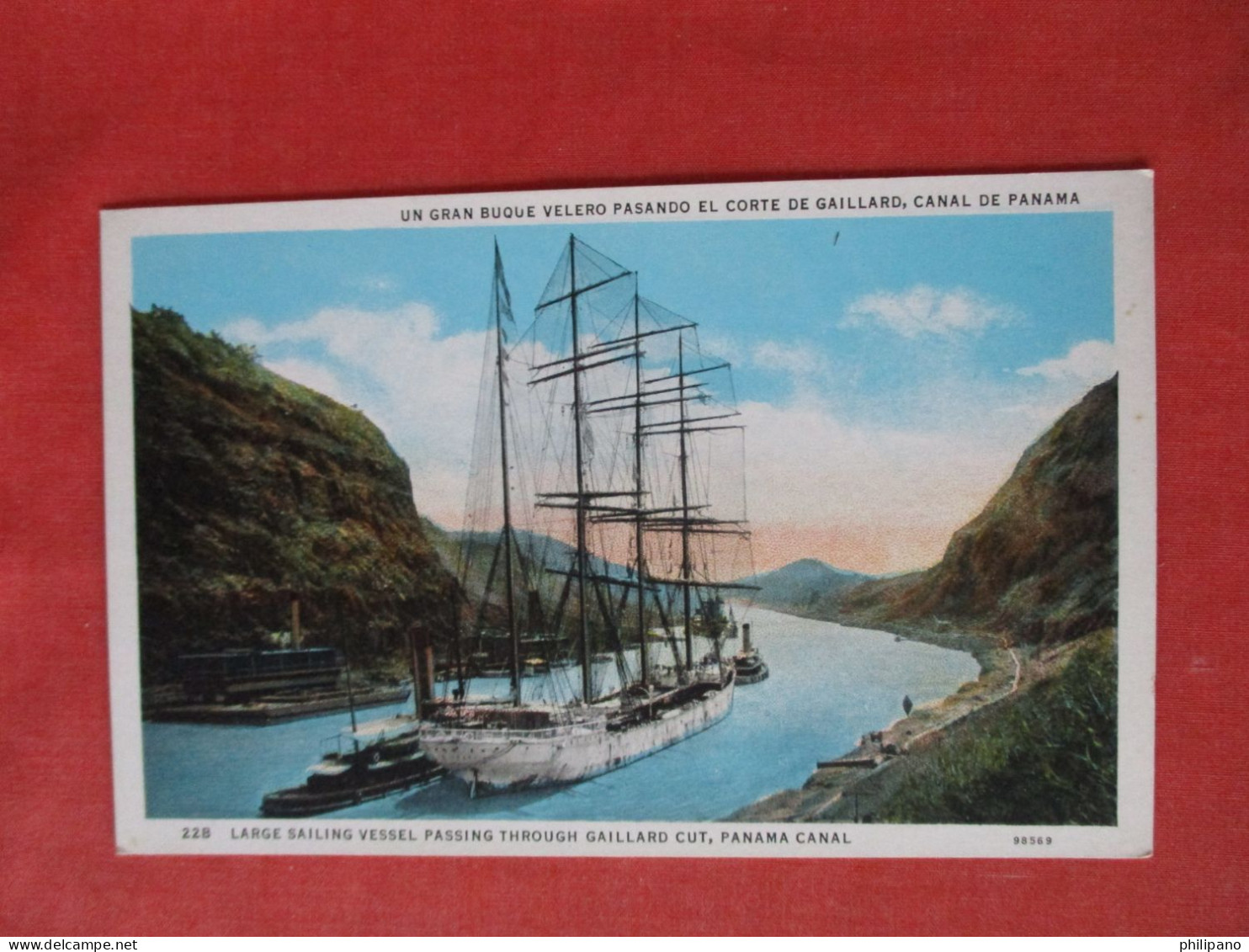 Sailing Vessel  Gaillard Cut Panama Canal. Ref 6409 - Sailing Vessels