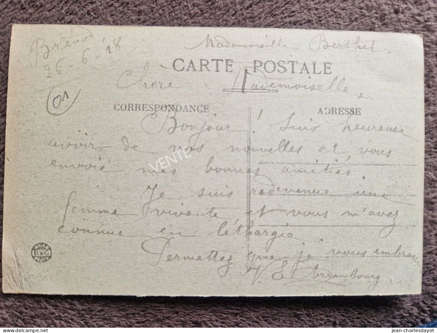 Carte Postale BRENOD: Hôtel De Ville - Non Classés