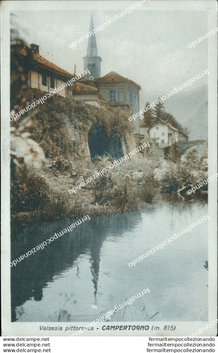 Ba129 Cartolina Valsesia Pittoresca Campertogno Vercelli Piemonte 1931 - Vercelli