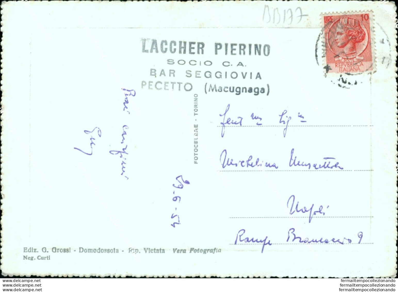Bb177 Cartolina Macugnaga Case Pittoresche Di Pecetto Verbania Piemonte - Biella
