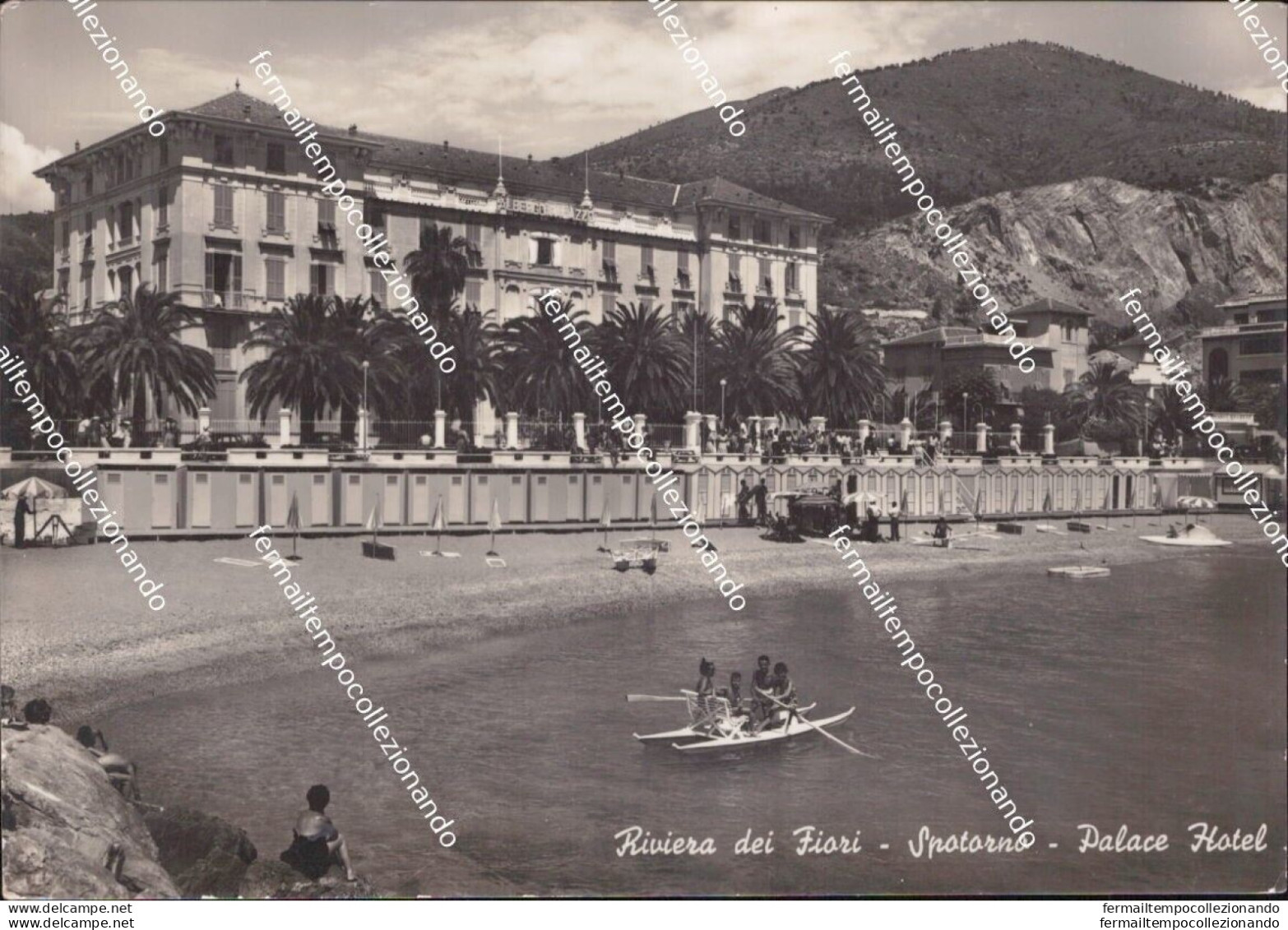 Bc785 Cartolina Spotorno Palace Hotel Provincia Di Savona Liguria - Savona