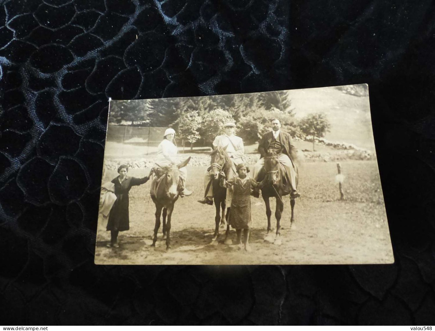 C-71 , Carte-photo, Ballade à Cheval, Excursion Au Cirque De Gavarnie, Août 1932 - Gavarnie