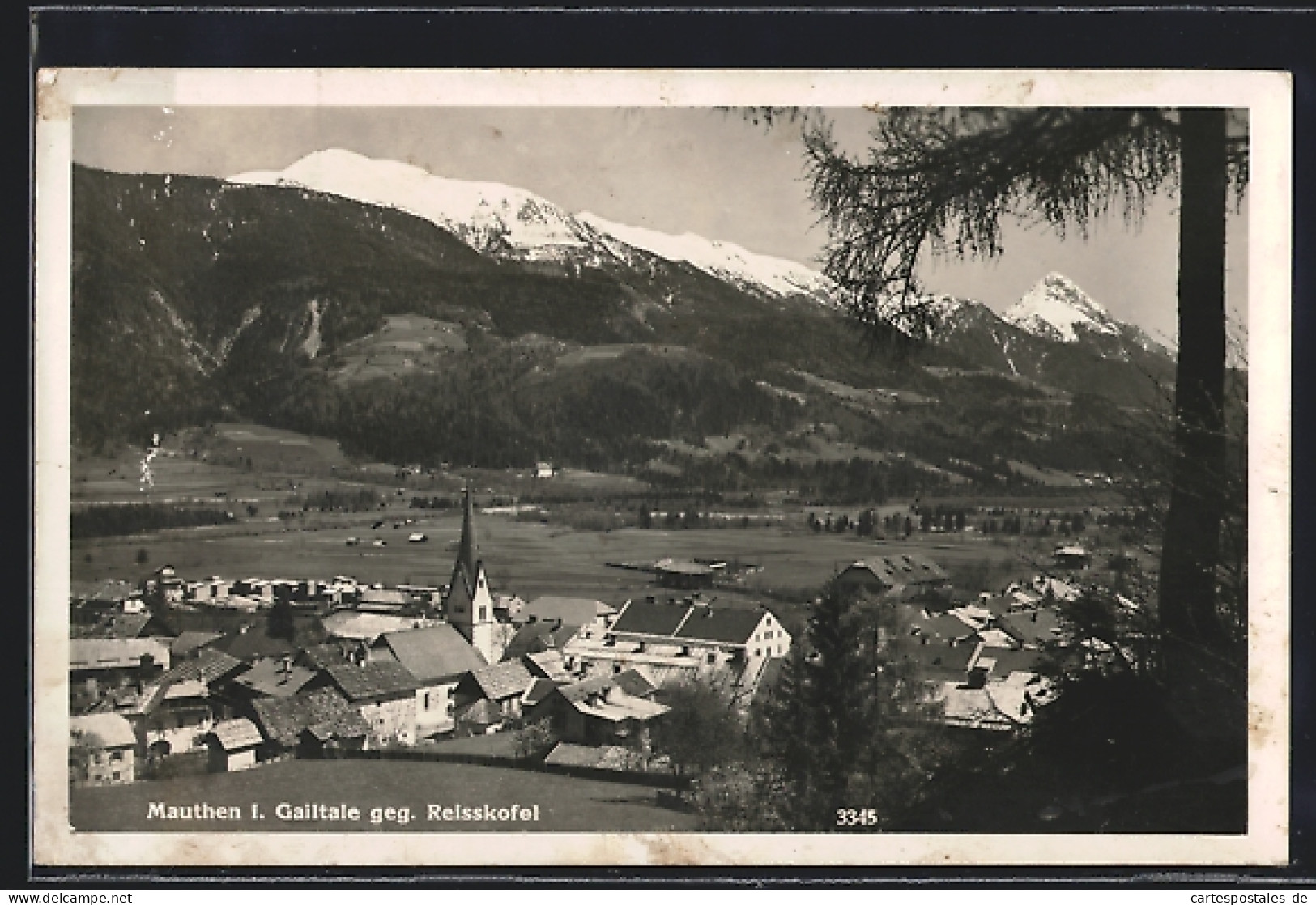 AK Mauthen I. Gailtale, Ortsansicht Gegen Den Berg Reisskofel  - Sonstige & Ohne Zuordnung