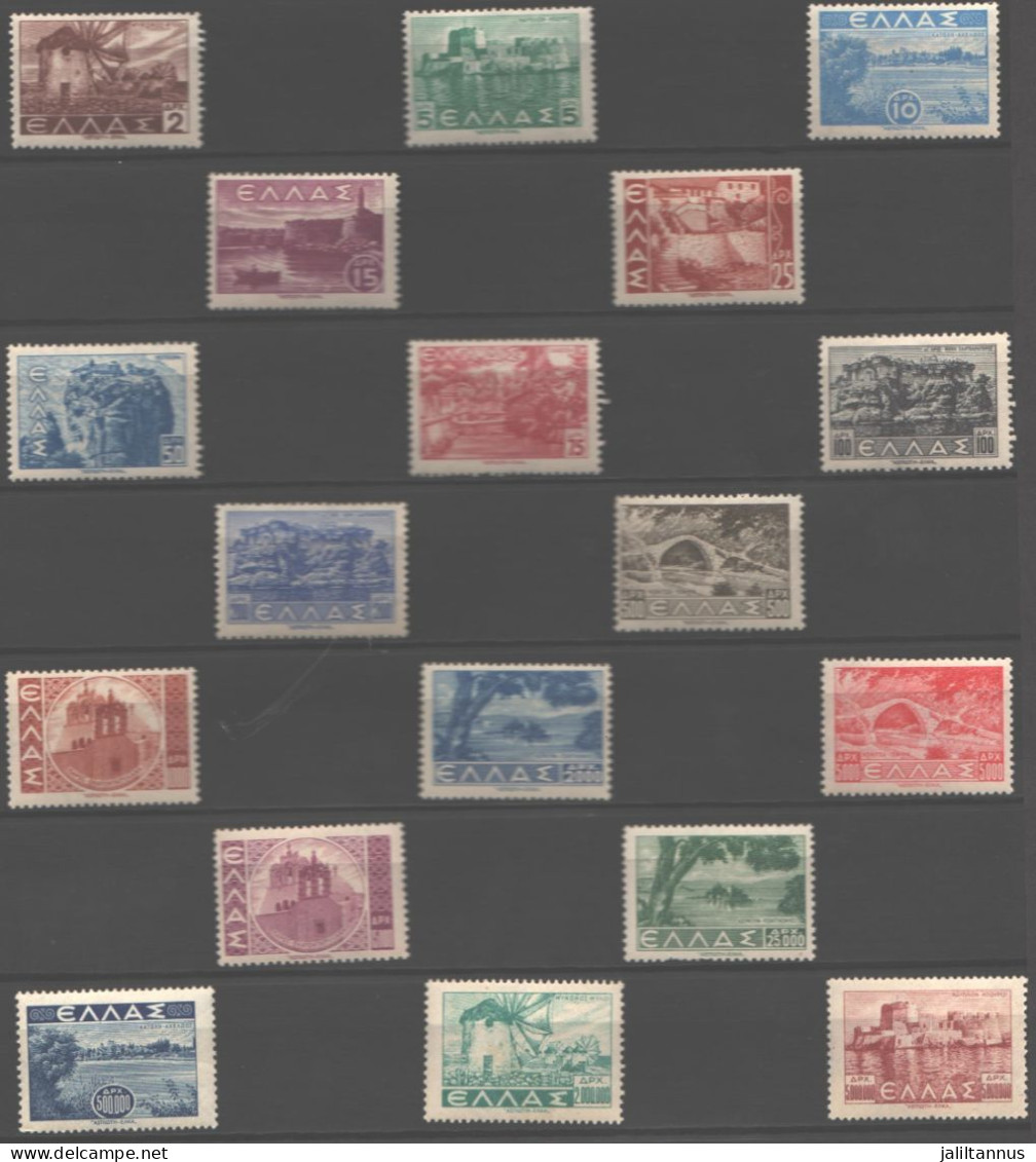 GREECE 1942 Landscapes - Unused Stamps