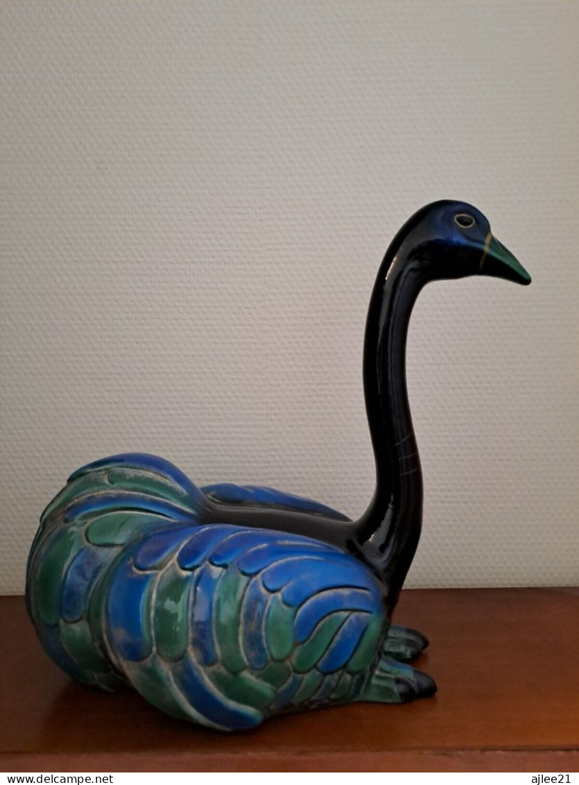 Statue Cygne Hollywood Regency. 27.5 Cm X 27 Cm X 16 Cm. - Andere & Zonder Classificatie