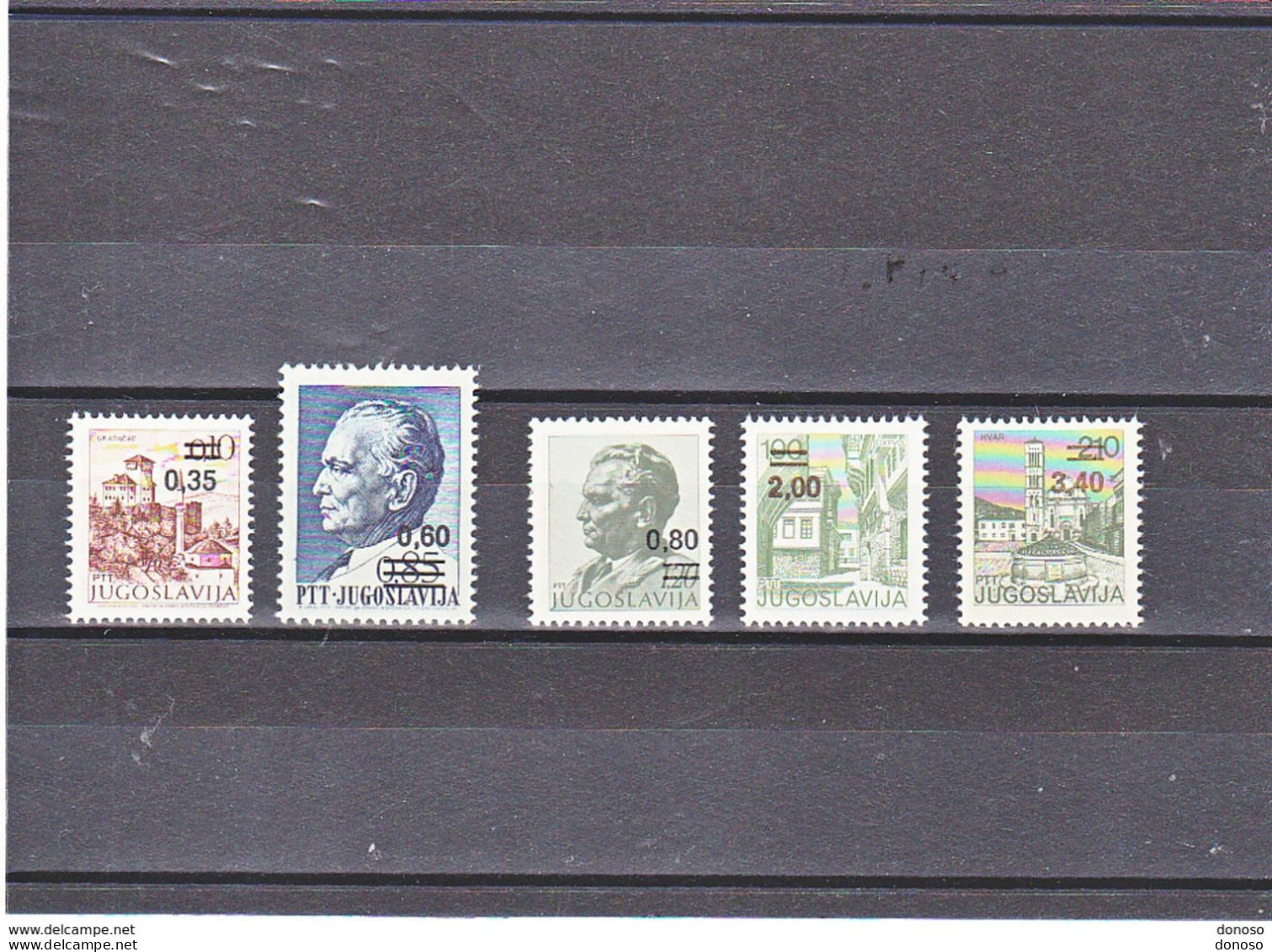 YOUGOSLAVIE 1978 Tourisme, Tito Surchargés Yvert 1636-1640 NEUF** MNH Cote 9,50 Euros - Neufs