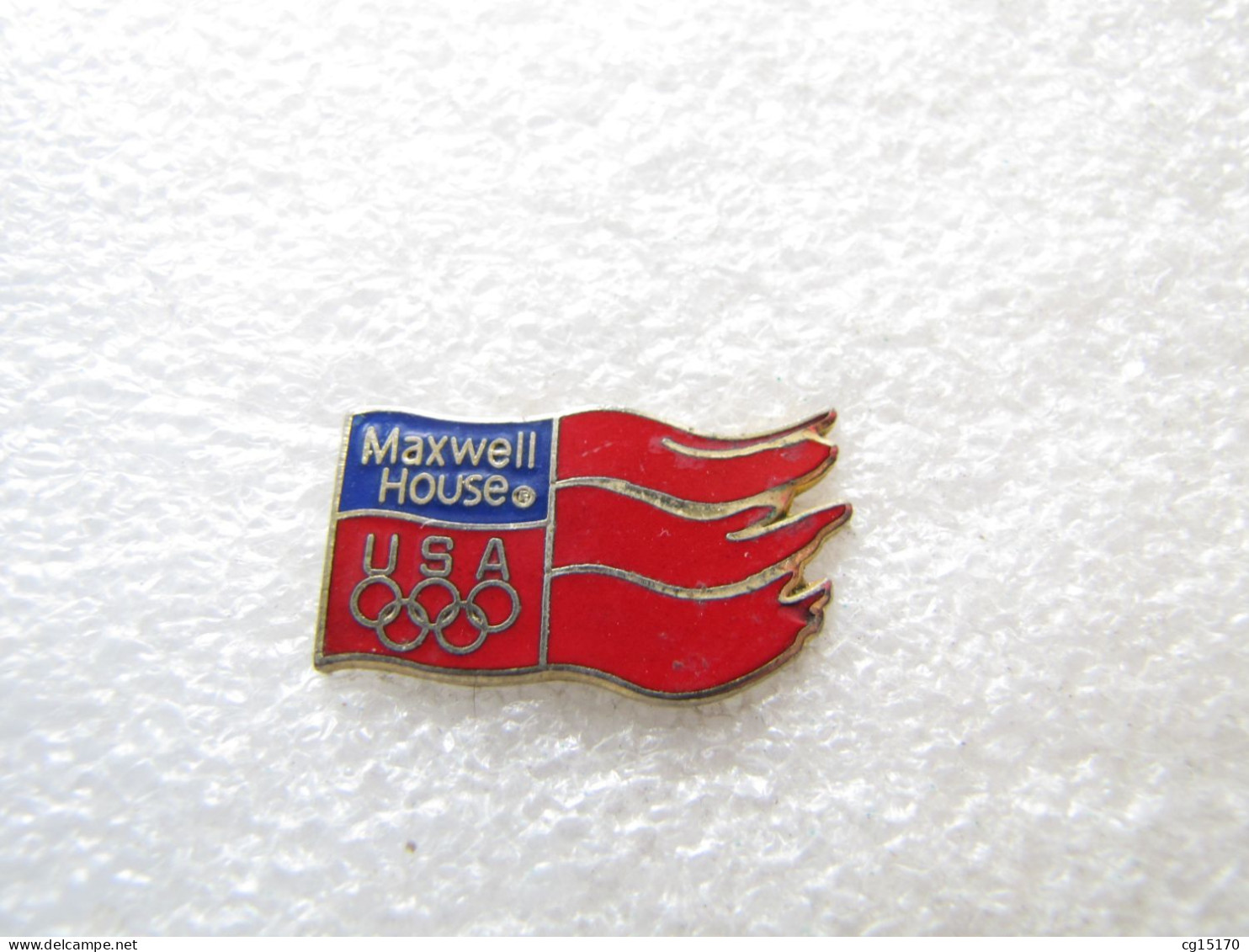 PIN'S    JEUX OLYMPIQUES  USA  MAXWELL HOUSE  CAFÉ Email Grand Feu - Andere & Zonder Classificatie