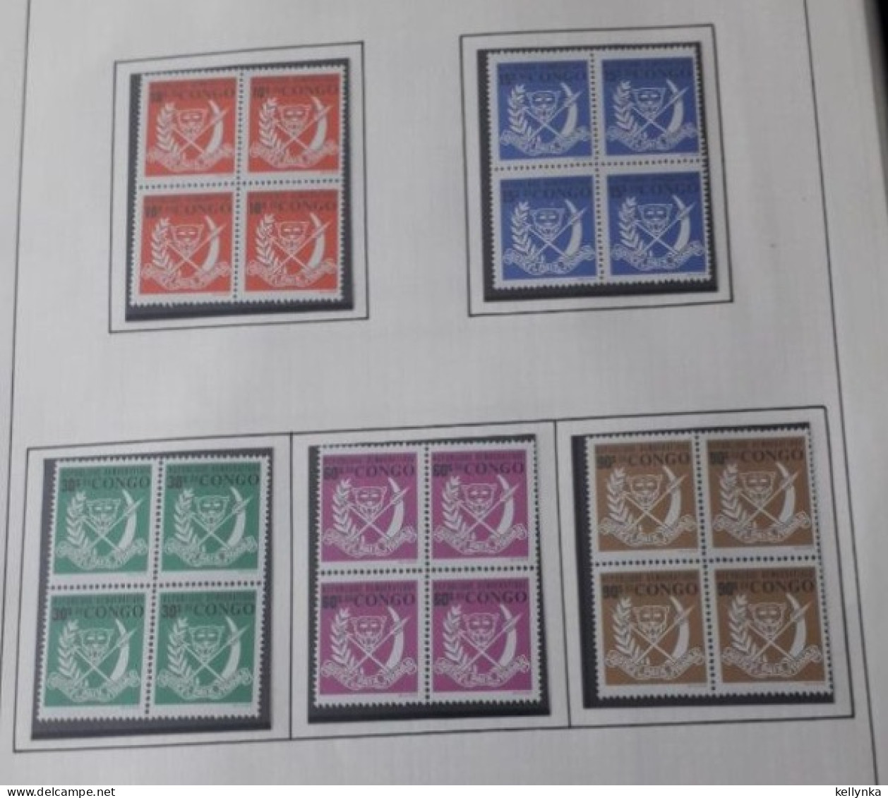 République Démocratique Du Congo - 693/697 - Blocs De 4 - Armoiries - 1964 - MNH - Mint/hinged