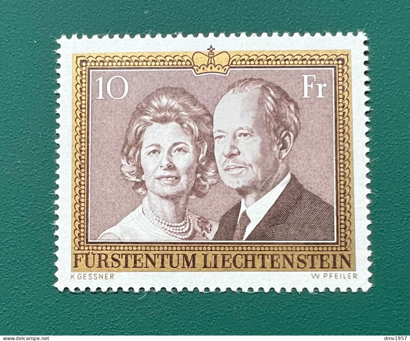 Liechtenstein 1974 MNH Prince Francis Joseph & Princess Gina Sg 601 - Ongebruikt