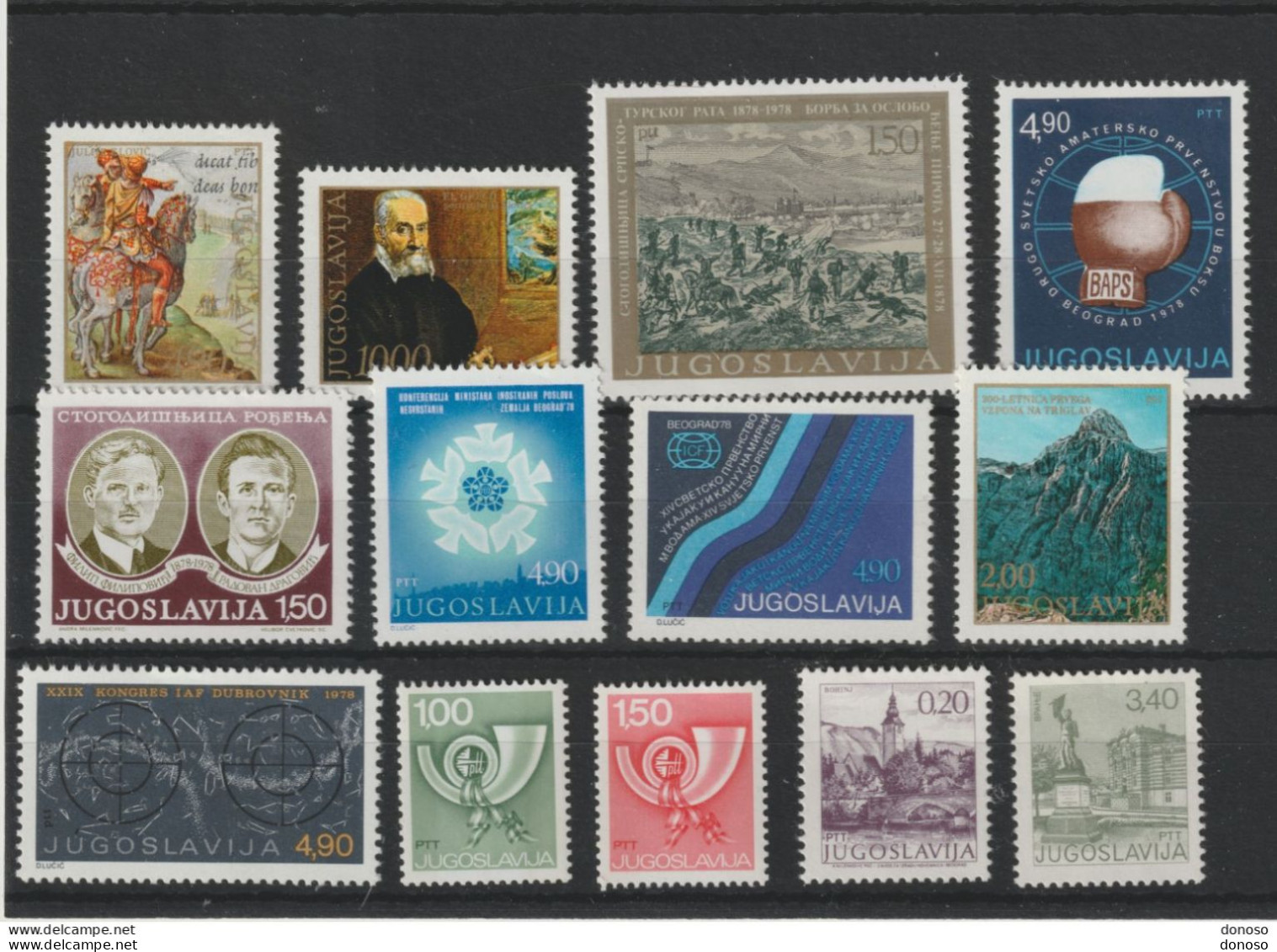 YOUGOSLAVIE 1978  Yvert 1600-1602 + 1606 + 1609-1611 + 1616 +  1619-1623 NEUF** MNH Cote 7,10 Euros - Unused Stamps