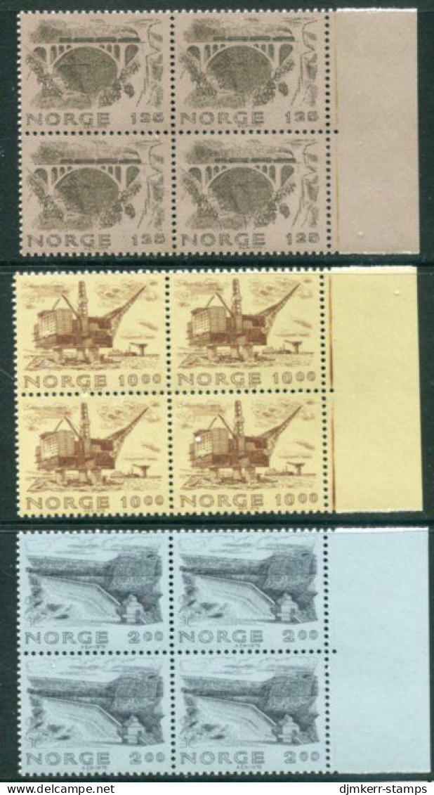 NORWAY 1979 Norwegian Engineering Blocks Of 4 MNH / **.  Michel 803-05 - Unused Stamps