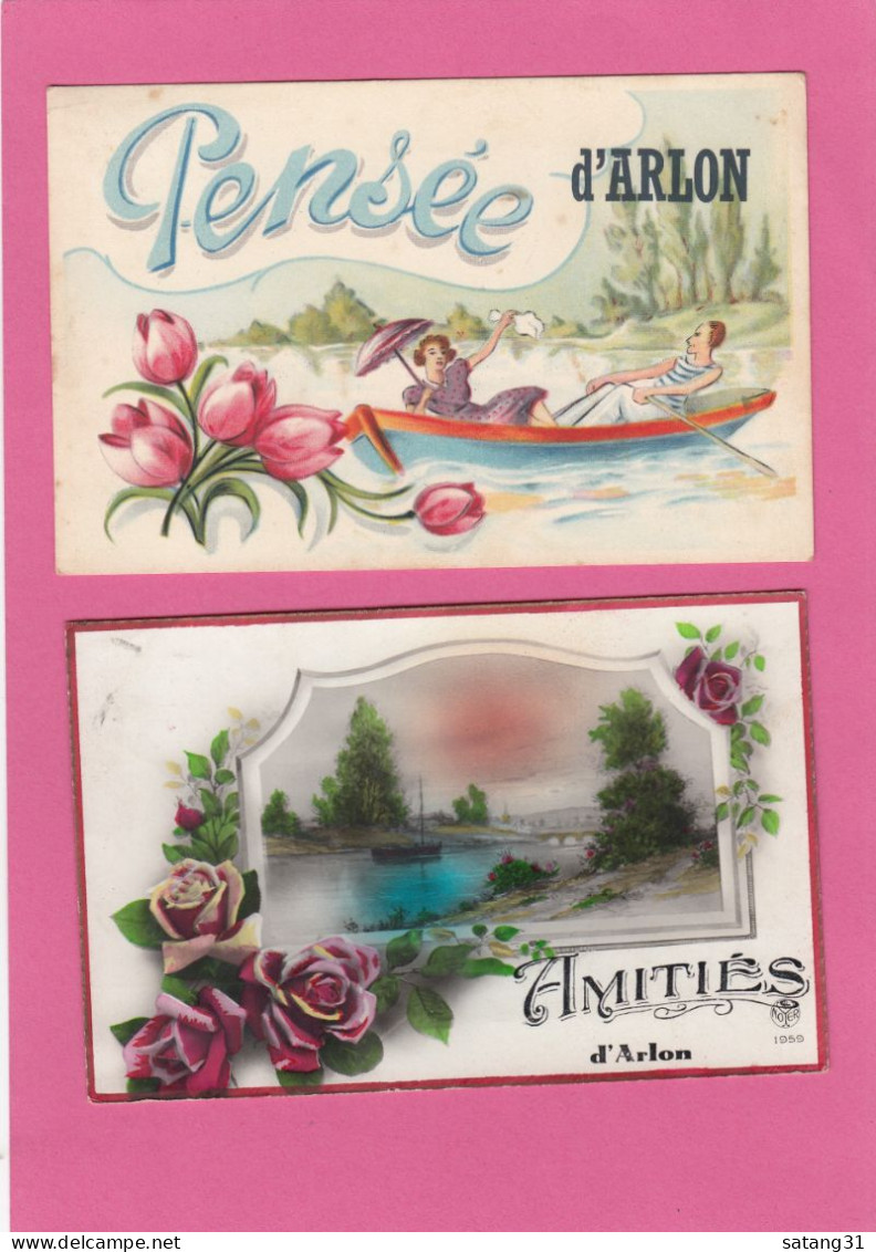 2 CARTES, PENSEE ET AMITIES D'ARLON. - Aarlen