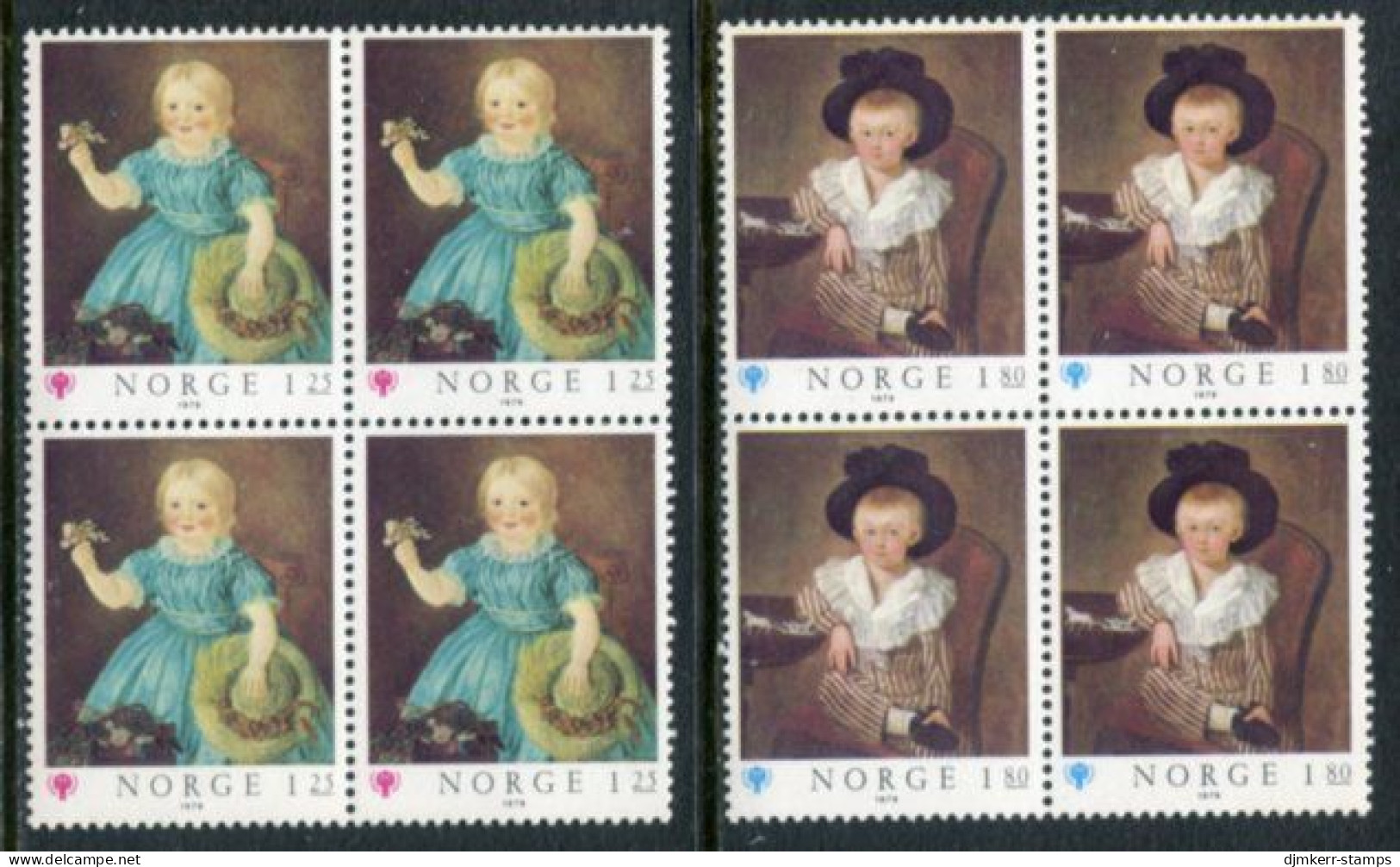 NORWAY 1979 Year Of The Child Blocks Of 4 MNH / **.  Michel 793-94 - Nuovi