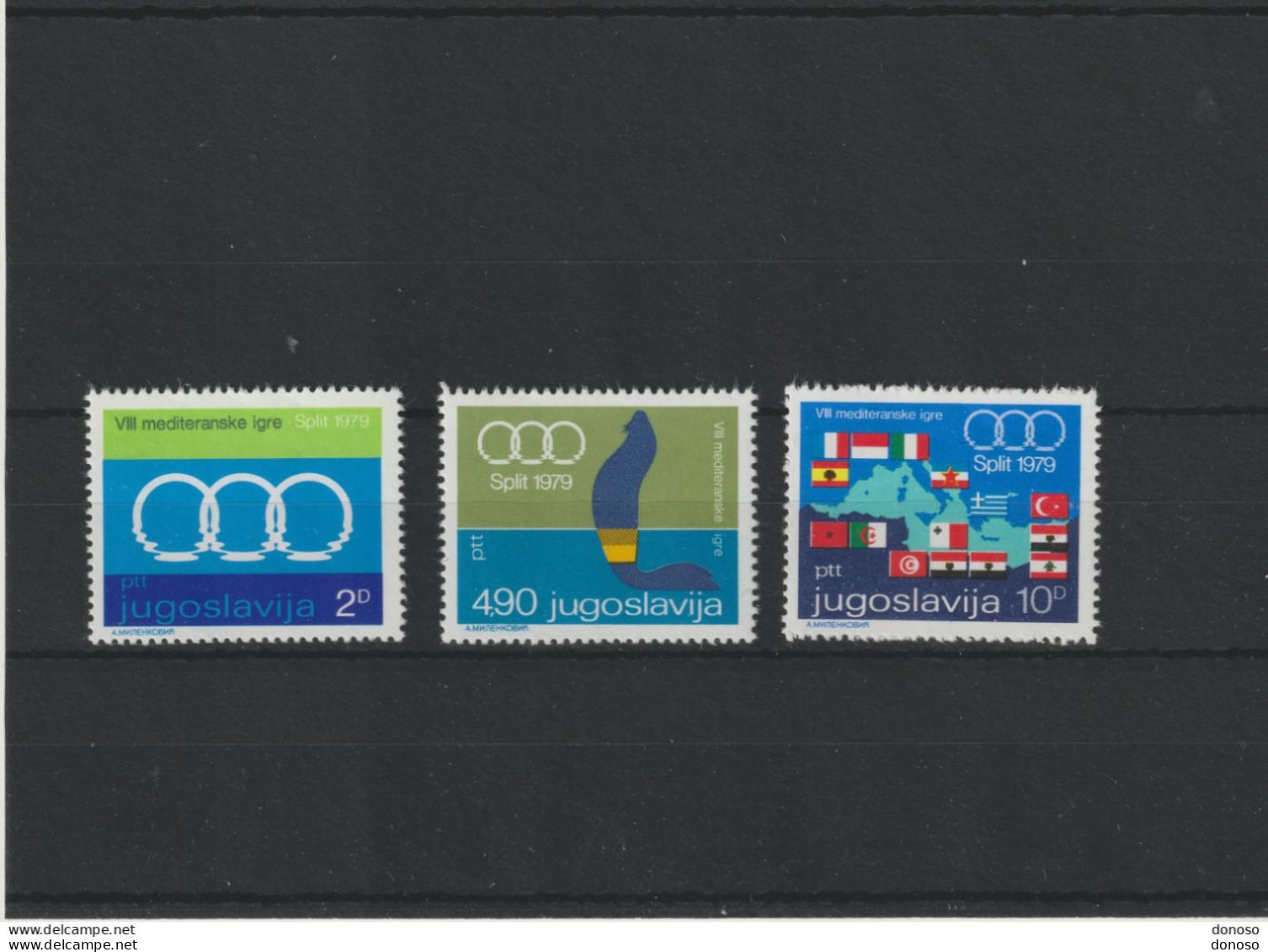 YOUGOSLAVIE 1979 Jeux Sportifs à Split Yvert 1678-1680 NEUF** MNH - Unused Stamps