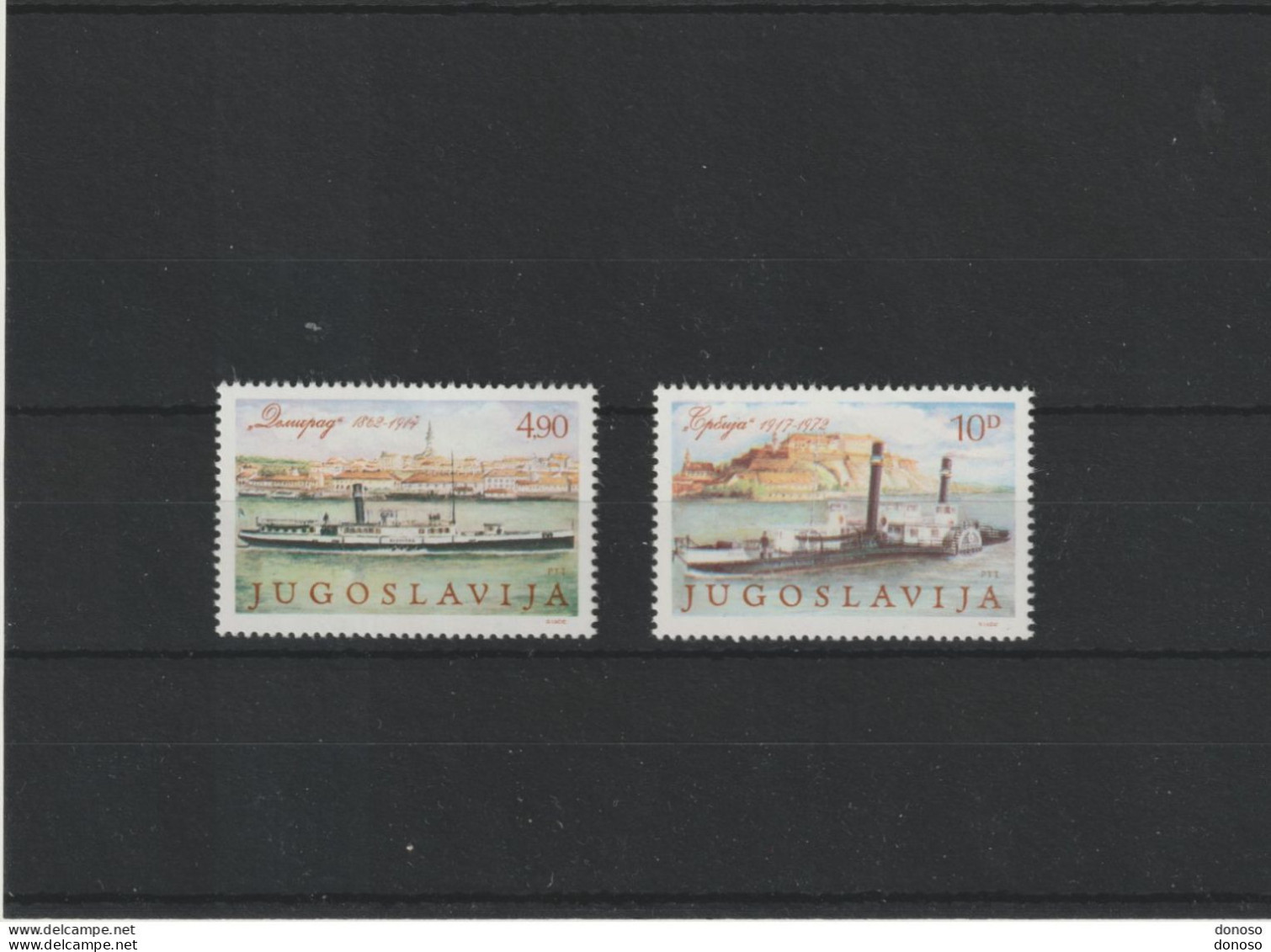 YOUGOSLAVIE 1979 Bateaux à Vapeur Yvert 1699-1700, Michel 1816-1817 NEUF** MNH Cote 3 Euros - Unused Stamps