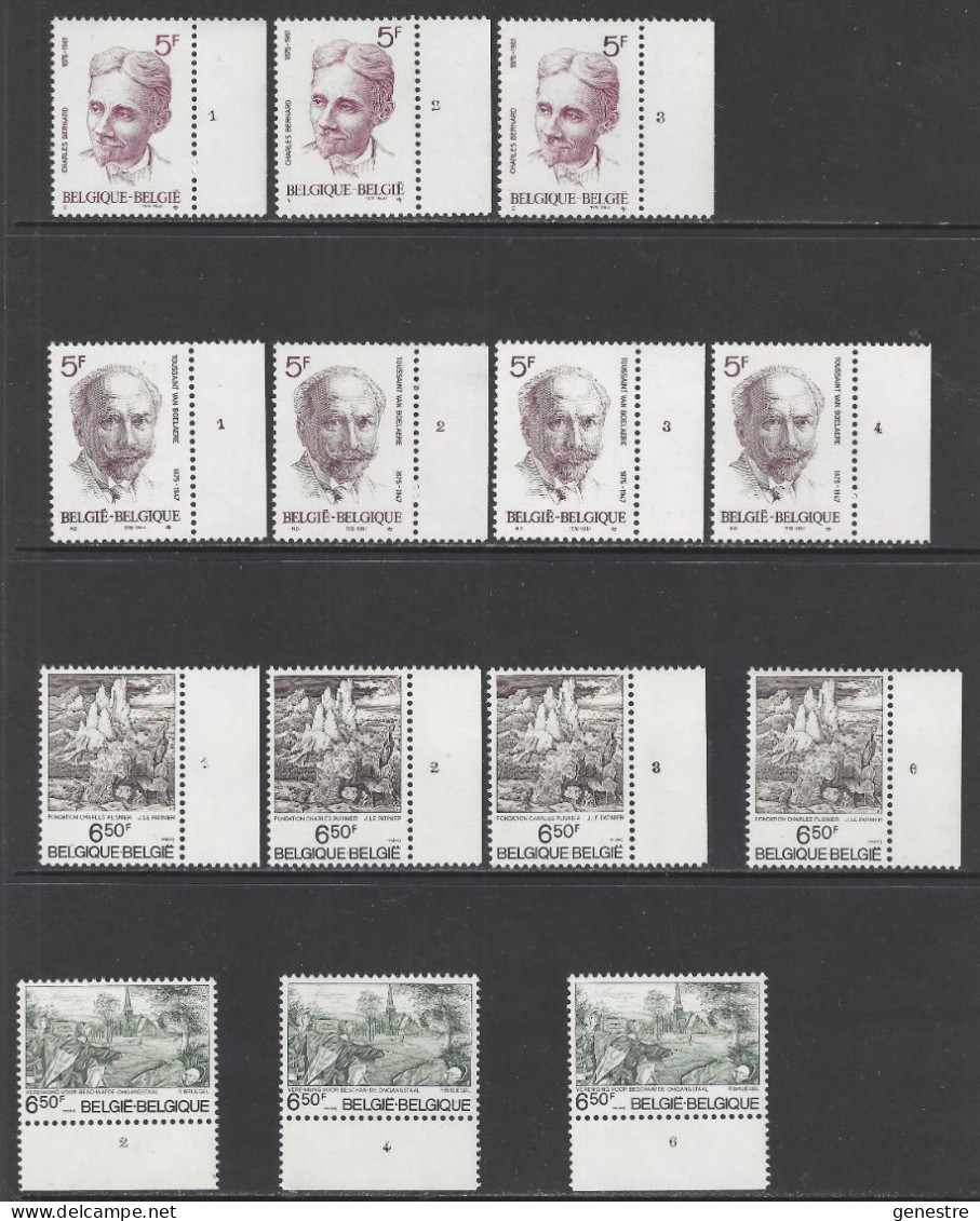 Belgique - 1976 - COB 1828 à 1831 ** (MNH) - Planches, Série Incomplète - Unused Stamps