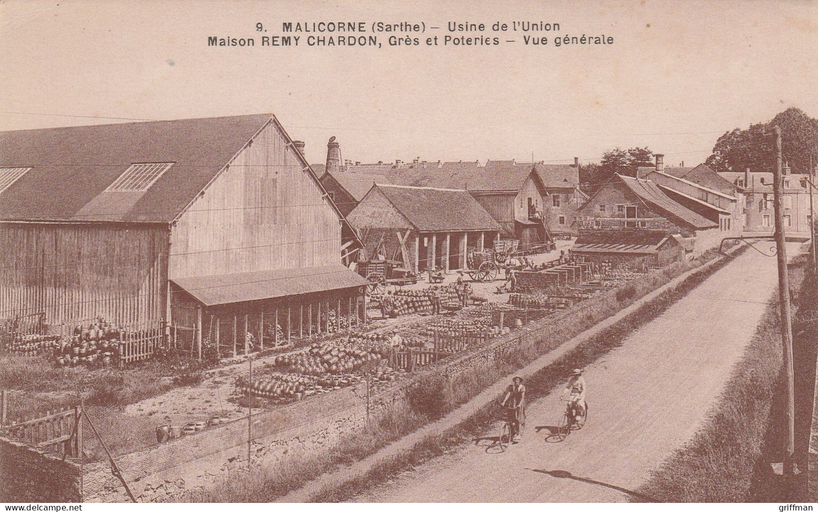 MALICORNE SUR SARTHE USINE DE L'UNION MAISON REMY CHARDON GRES ET POTERIES VUE GENERALE TBE - Malicorne Sur Sarthe