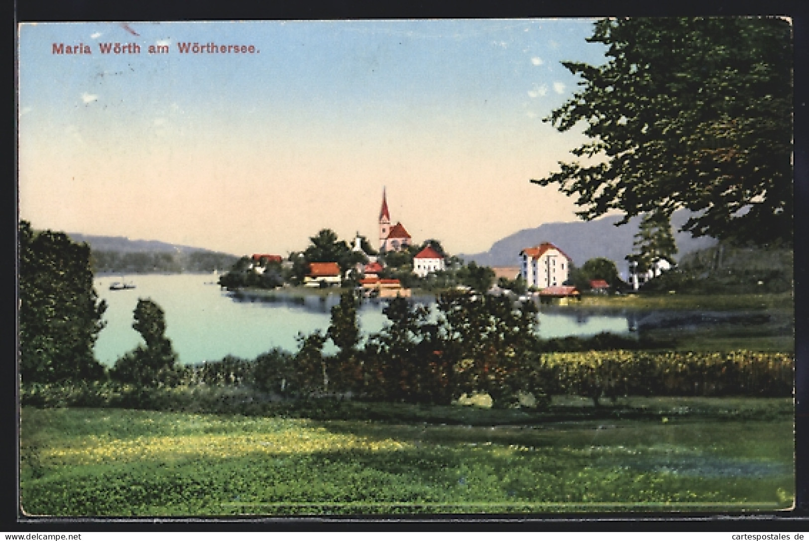 AK Maria Wörth Am Wörthersee, Ortsansicht Aus Der Ferne  - Autres & Non Classés