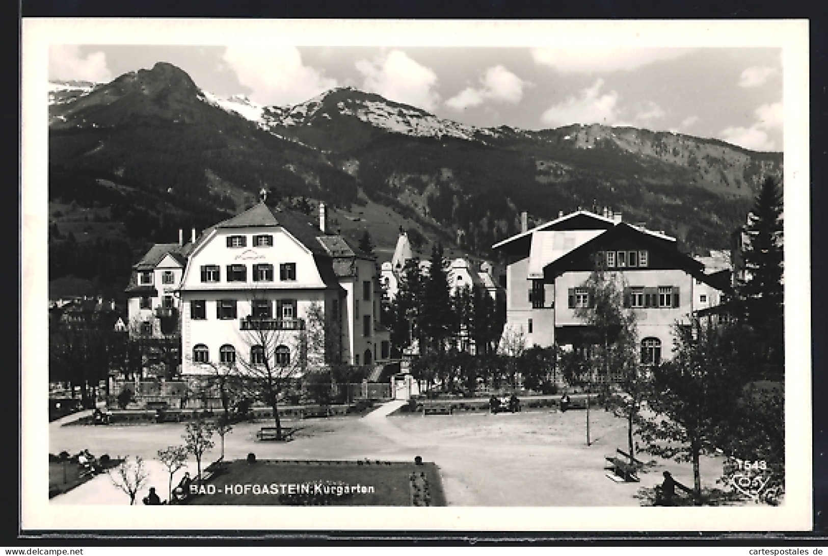 AK Bad-Hofgastein, Blick über Den Kurgarten, Ortswerbung  - Sonstige & Ohne Zuordnung