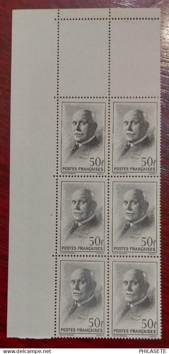 France Bloc De 6 Timbres Neuf** YV  N° 525 Effigie De Petain - Nuovi