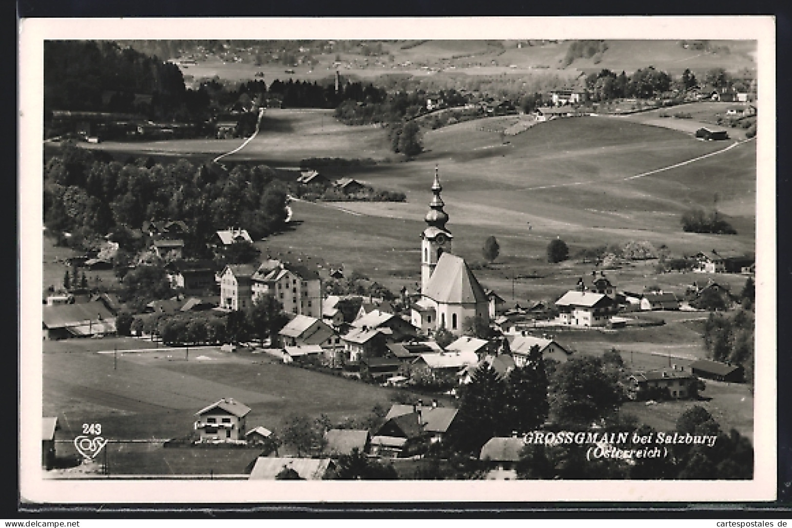 AK Grossgmain Bei Salzburg, Kirche Aus Der Vogelperspektive  - Andere & Zonder Classificatie