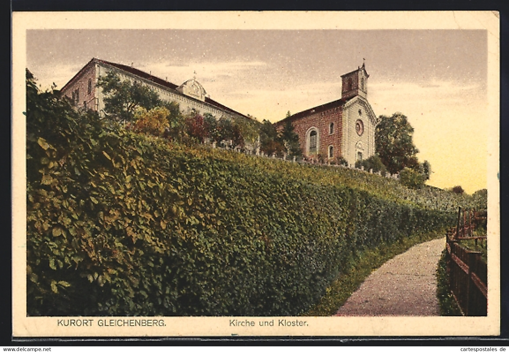 AK Gleichenberg, Kirche Und Kloster Hinter Heckenweg  - Altri & Non Classificati