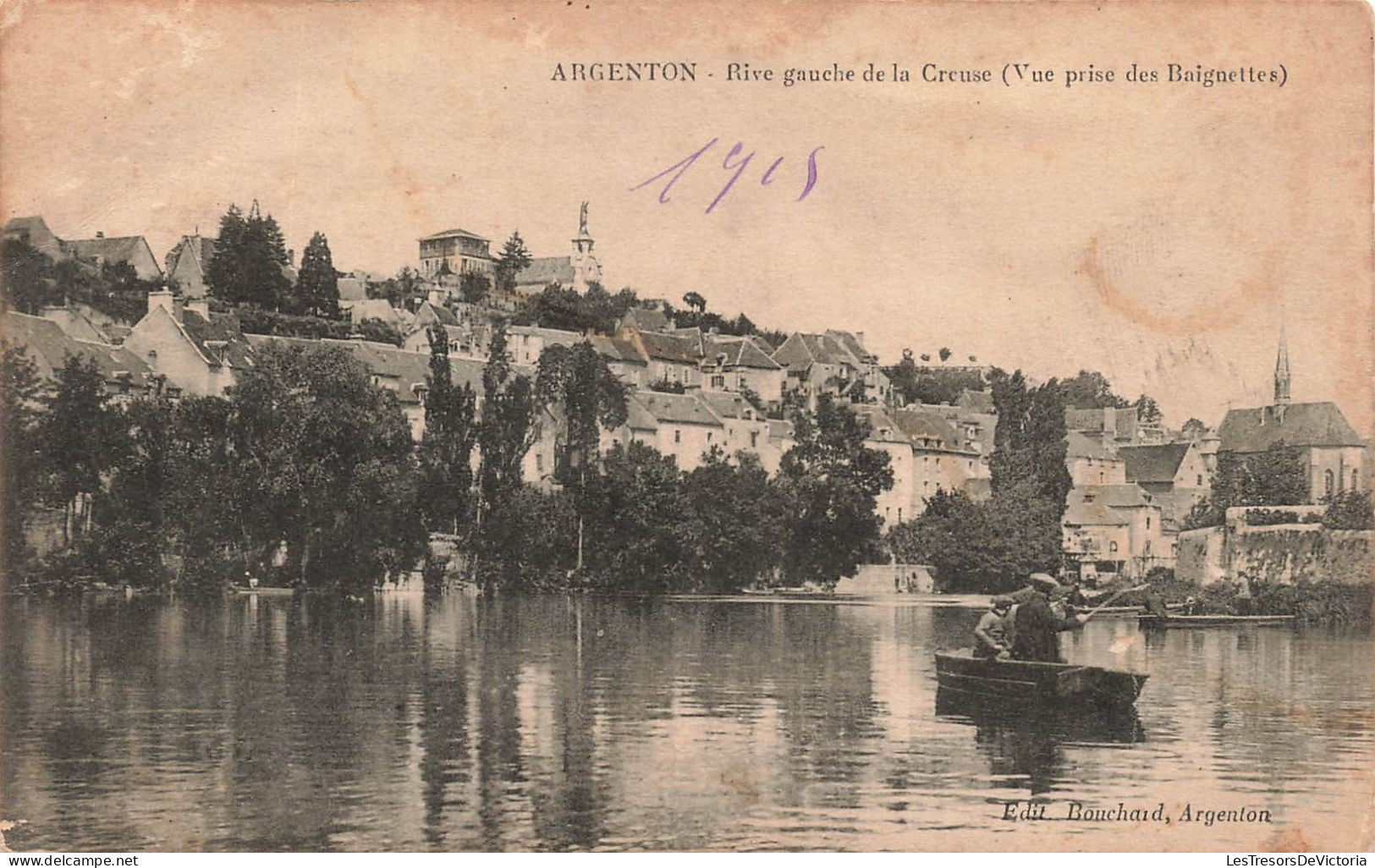 FRANCE - Argenton - Rive Gauche De La Creuse - Vue Prise Des Baignettes - Carte Postale Ancienne - Otros & Sin Clasificación