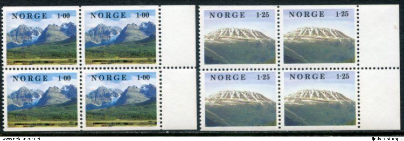 NORWAY 1978 Landscapes Blocks Of 4 MNH / **.  Michel 771-72 - Ongebruikt