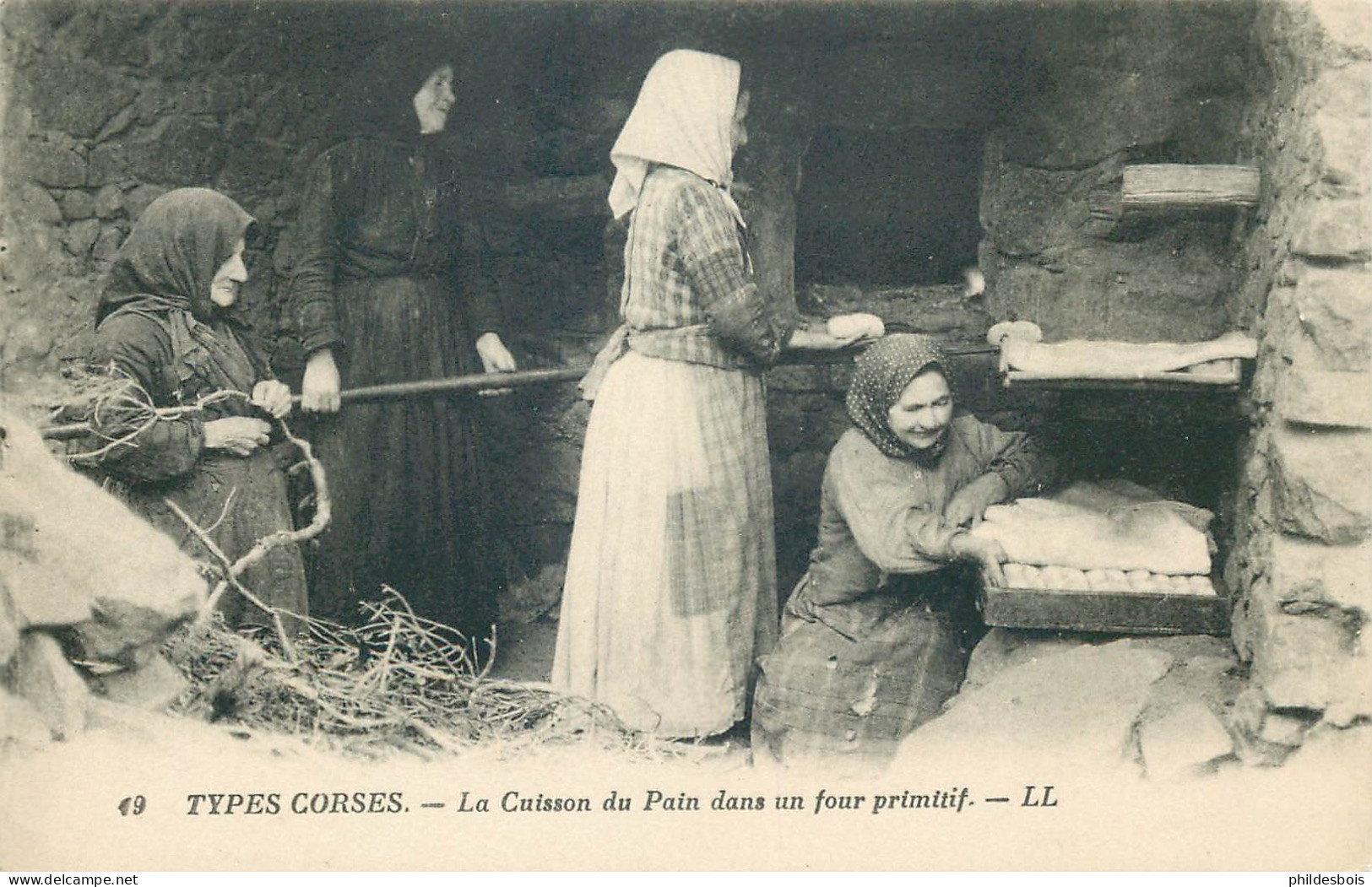 CORSE   Types Corses  La Cuisson Du Pain Dans Un Four - Sonstige & Ohne Zuordnung