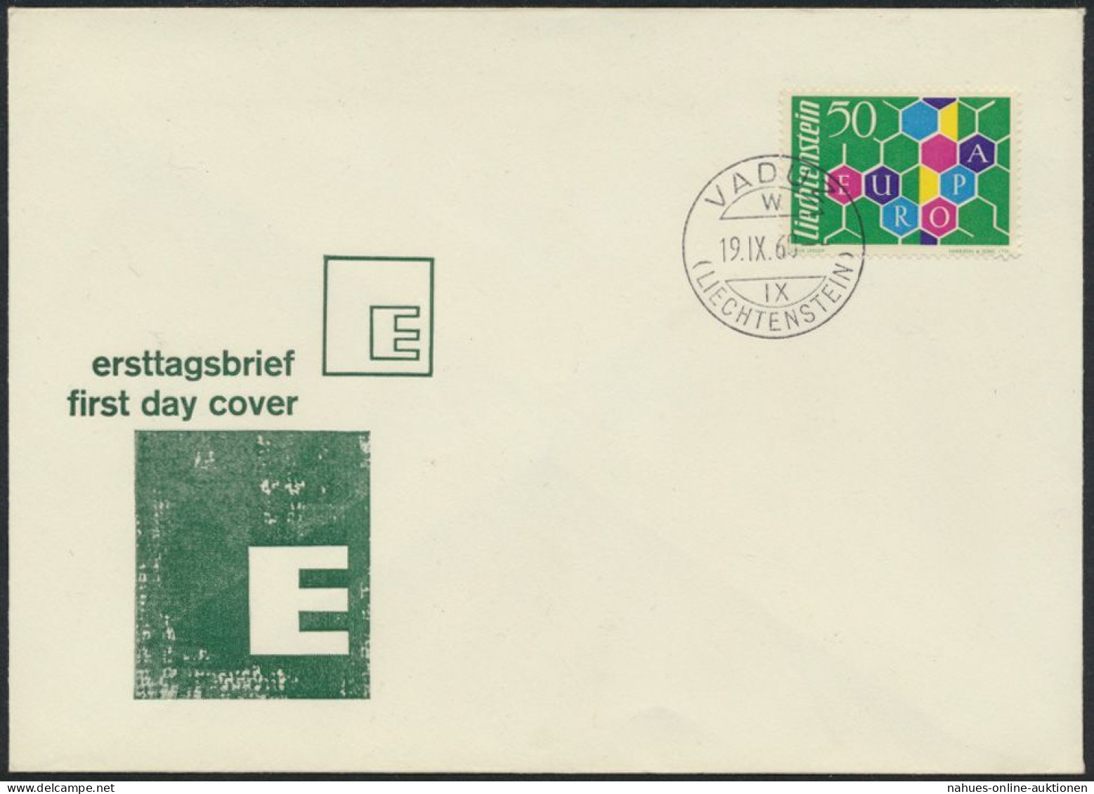 Liechtenstein Brief 398 Europa Cept Als Luxus FDC Vaduz Vom 19.9.1960 KatW 80,00 - Briefe U. Dokumente
