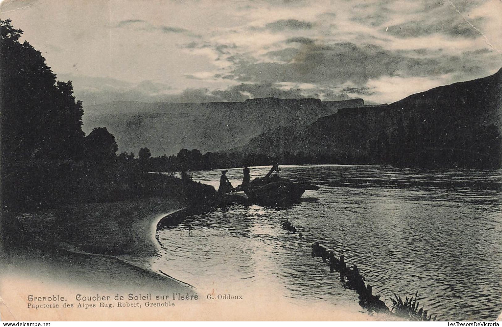 FRANCE - Grenoble - Coucher De Soleil Sur L'Isère - Carte Postale Ancienne - Grenoble