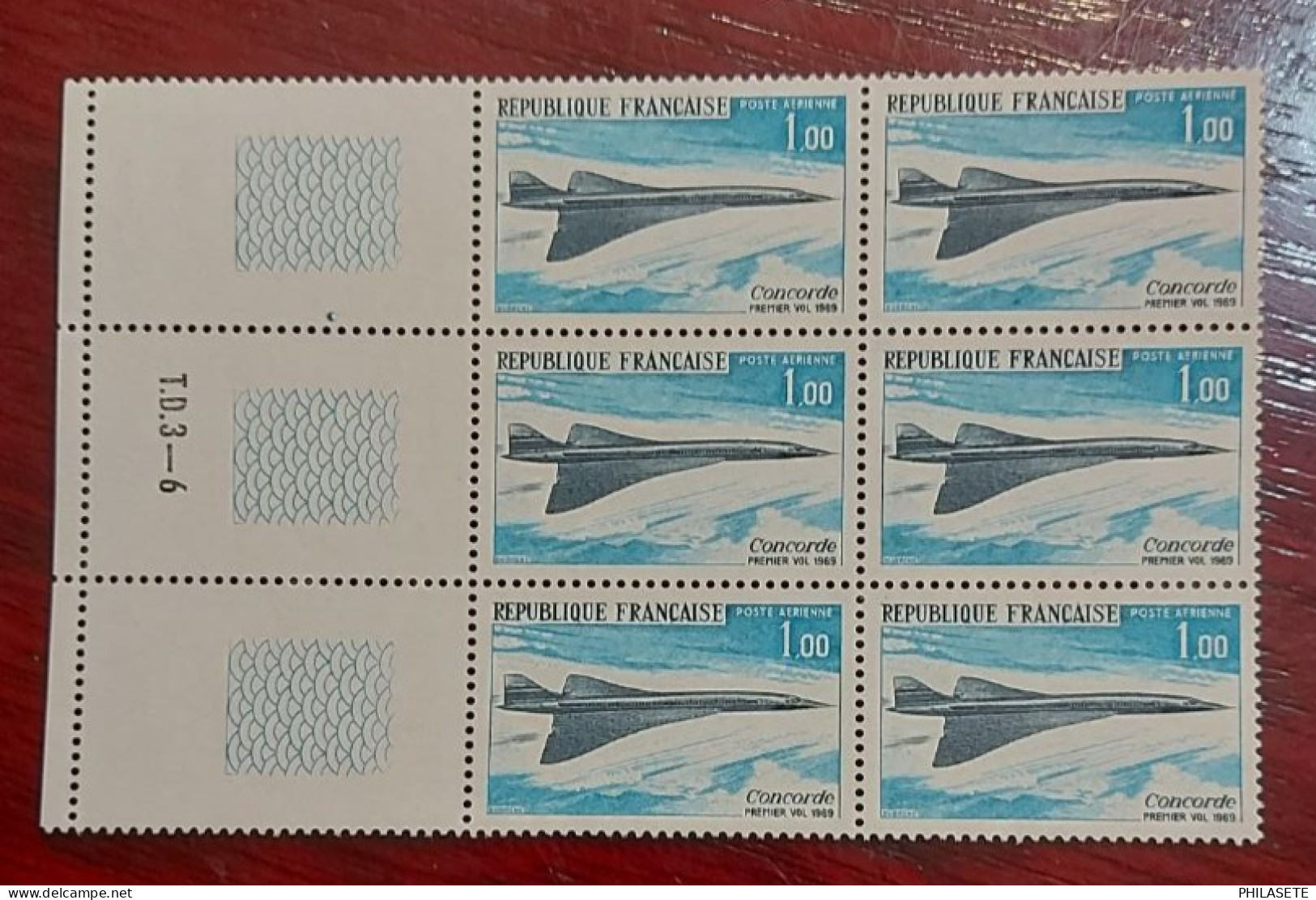 France Bloc De 6 Timbres Neuf** YV PA N° 43 Concorde - Mint/Hinged