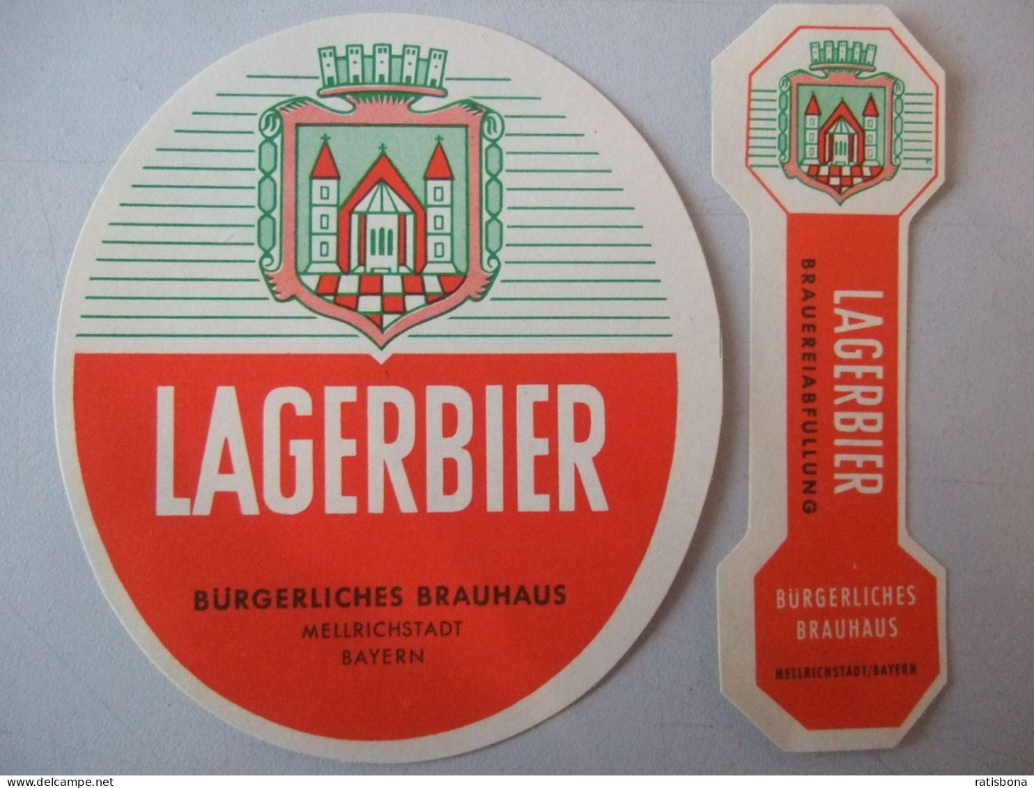 älteres Bieretikett - Bürgerl. Brauhaus Mellrichstadt, Bayern, Germany, - Beer