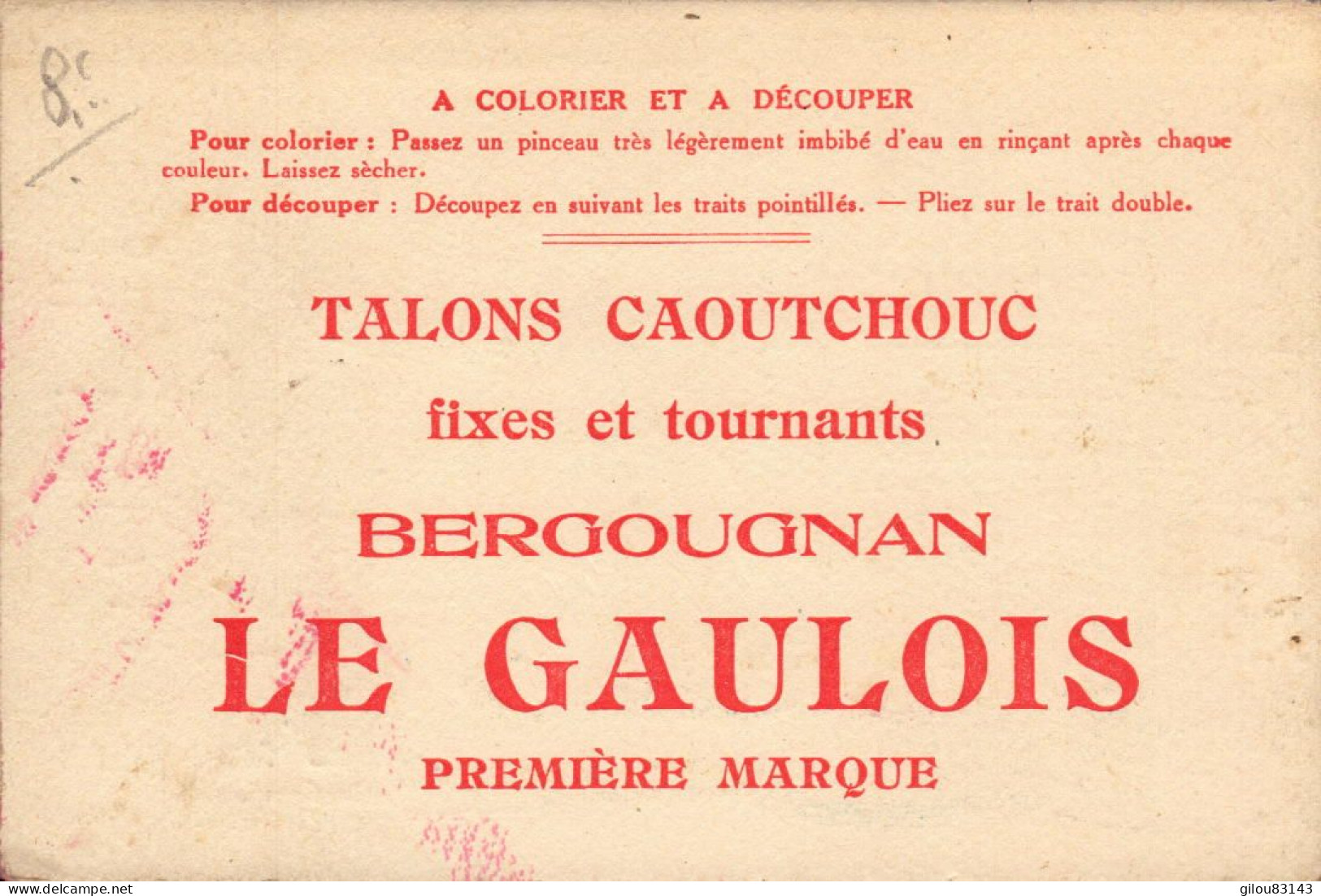 Bergougnan, Le Gaulois, Talons Caoutchouc, Illustration Voiliers - Publicité