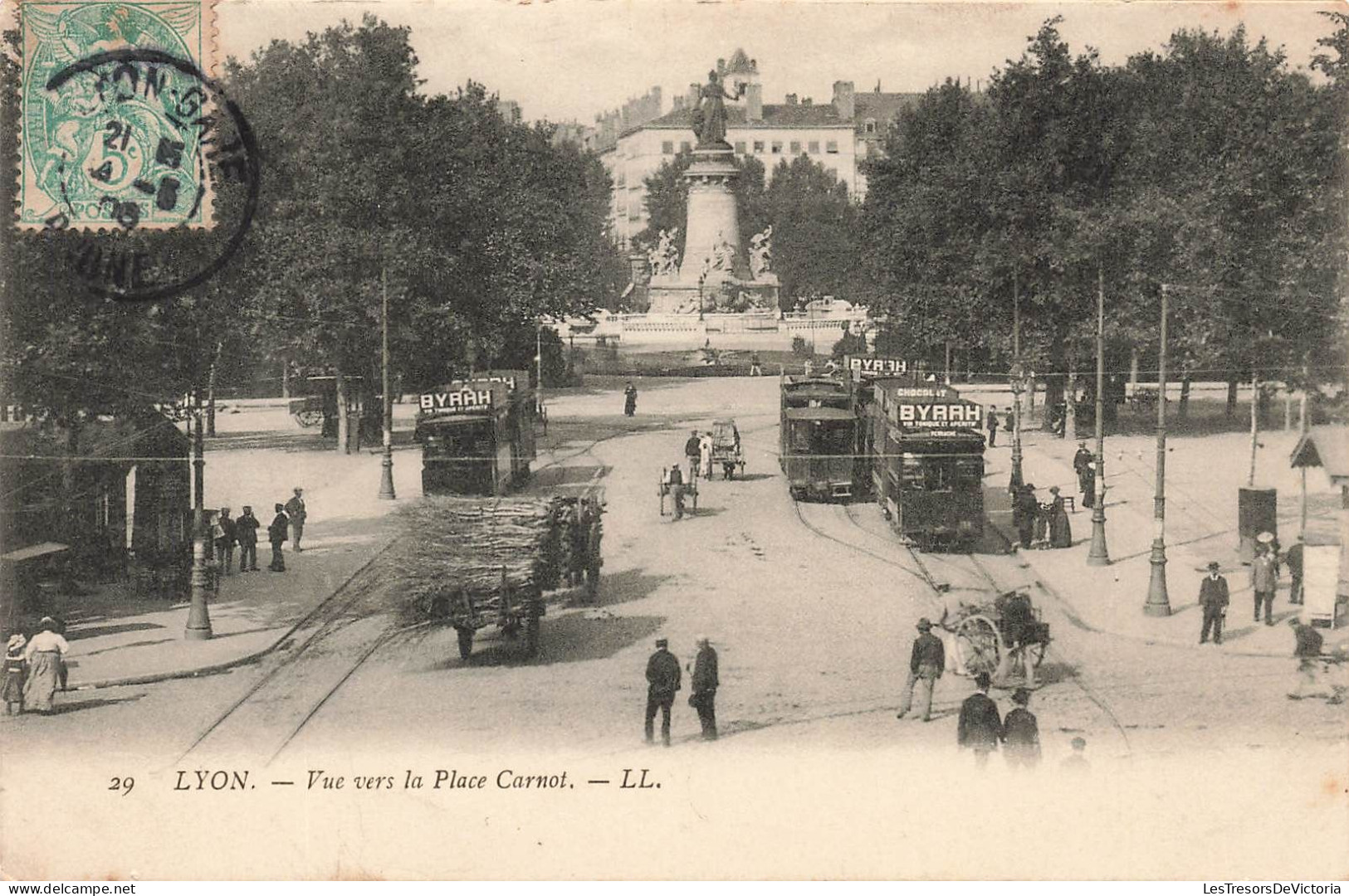 FRANCE - Lyon - Vue Vers La Place Carnot - Carte Postale Ancienne - Andere & Zonder Classificatie