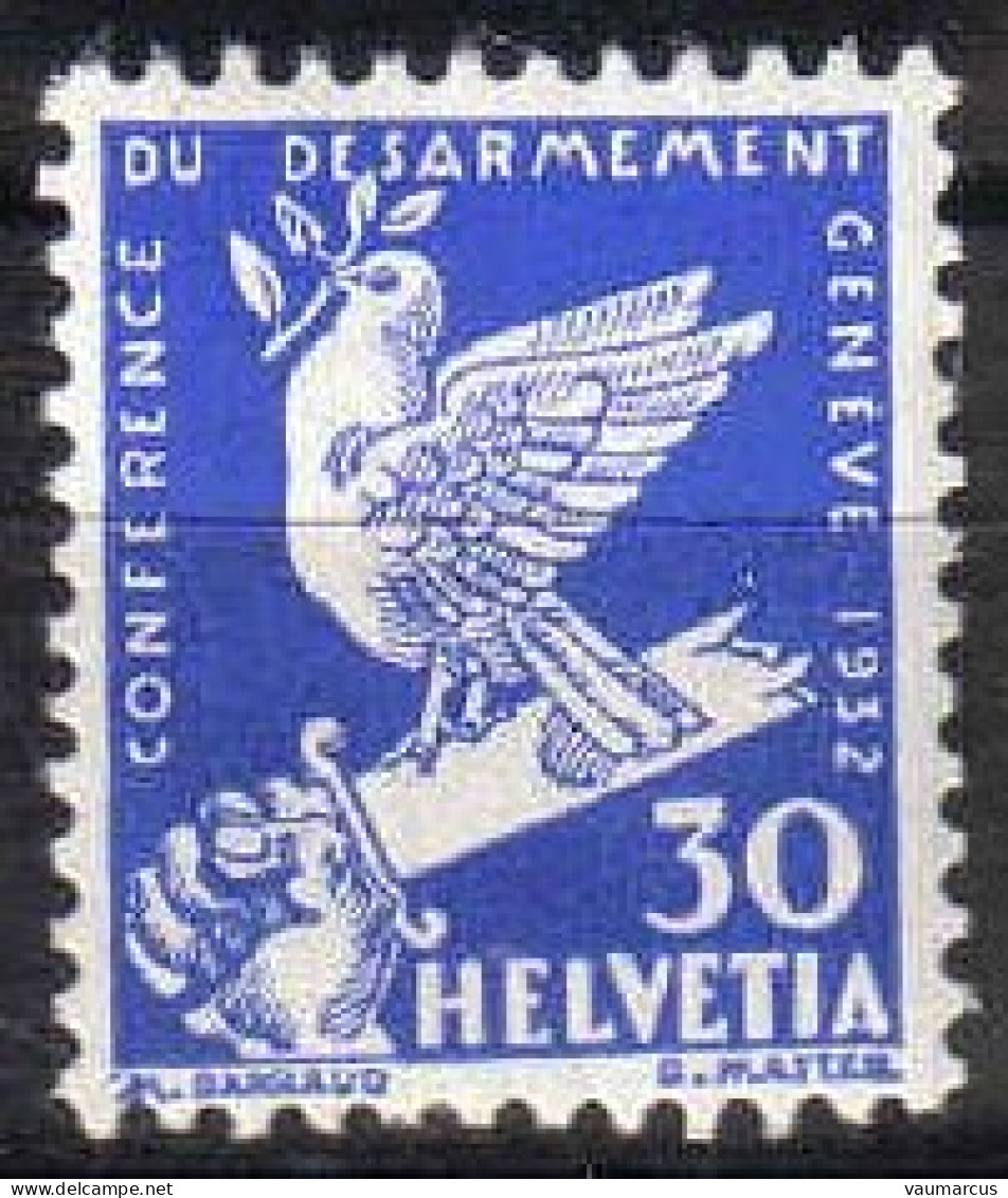 1932 Zu 188 / Mi 253 / YT 257 ** / MNH Conférence Du Désarmement SBK 7 CHF Voir Description - Unused Stamps
