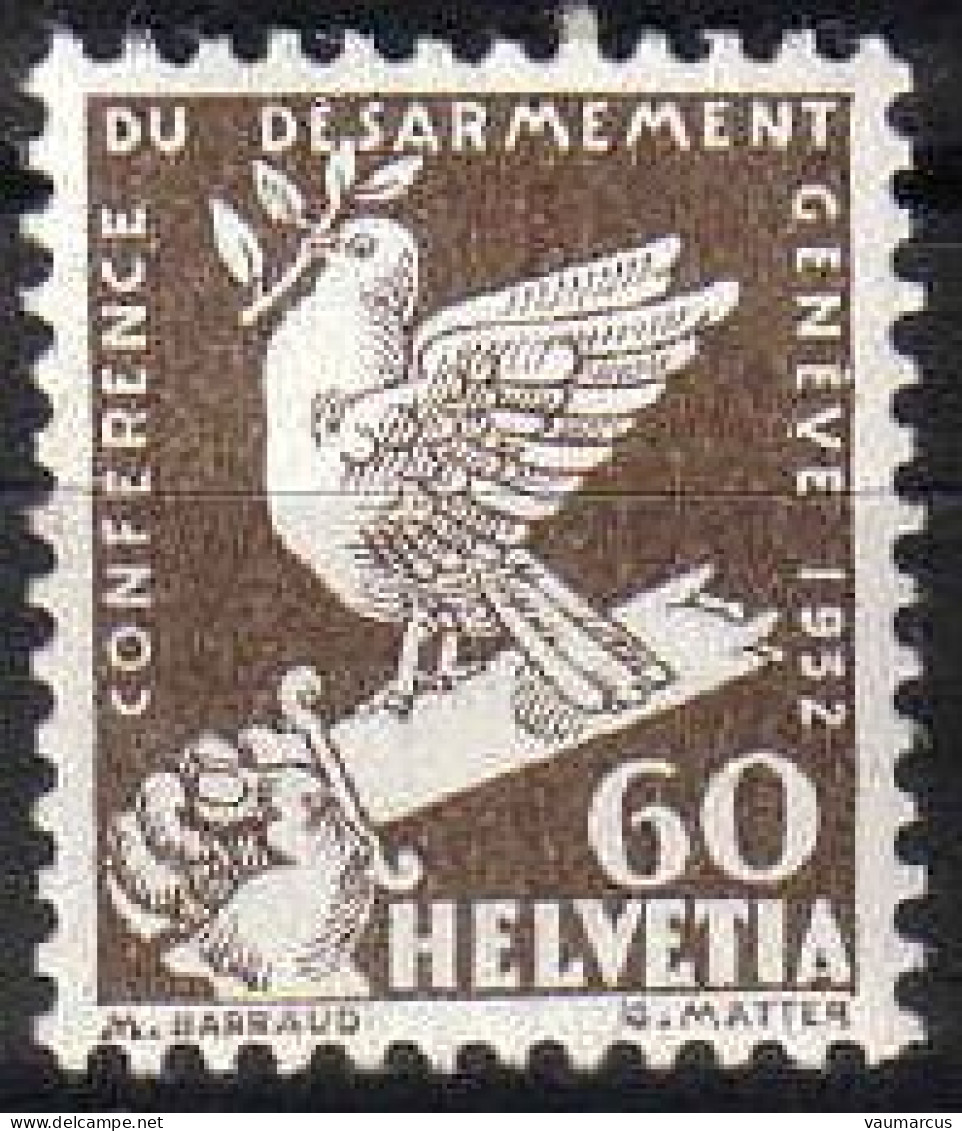 1932 Zu 189 / Mi 254 / YT 258 ** / MNH Conférence Du Désarmement SBK 70 CHF Voir Description - Unused Stamps