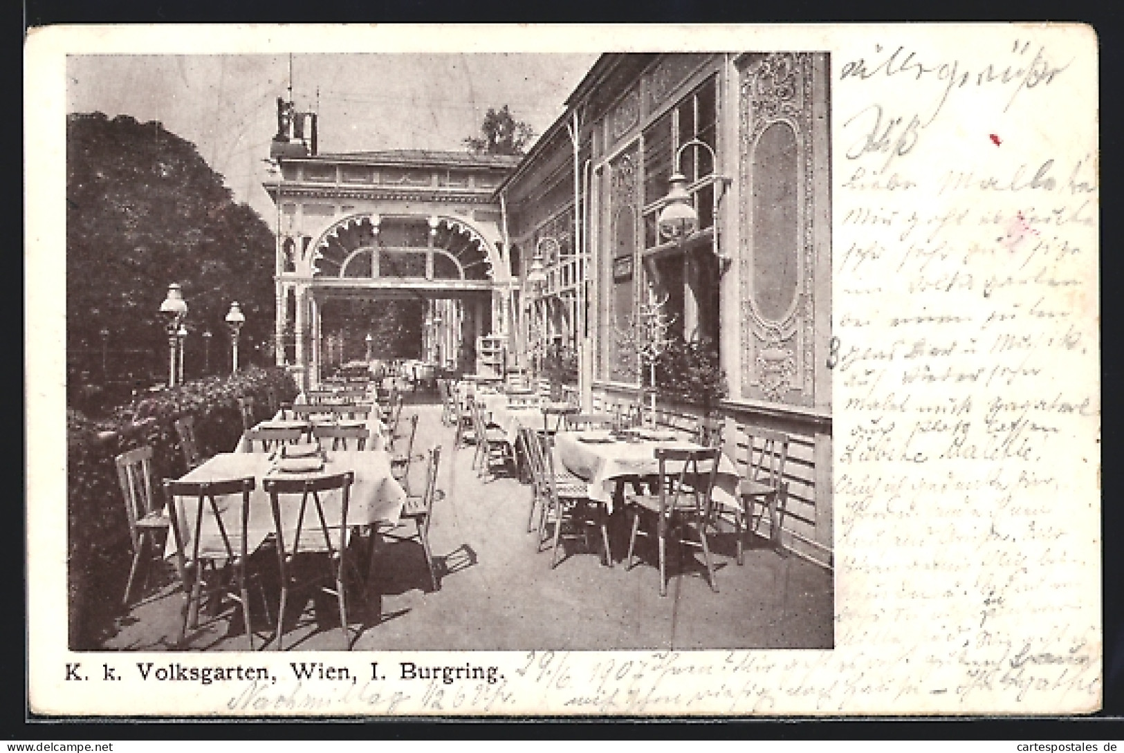 AK Wien, Restaurant Im K. K. Volksgarten, Terrasse  - Andere & Zonder Classificatie